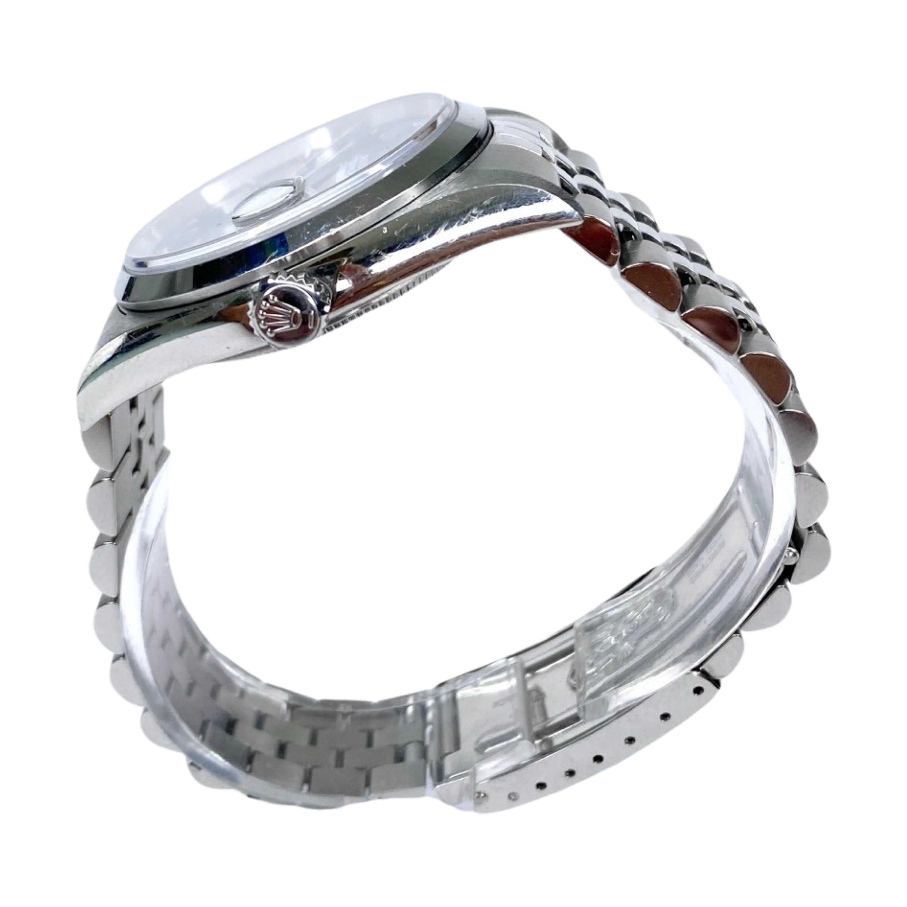 ROLEX DATEJUST 36 16200 BLAU 2004 LC100 FULLSET BUCHERER SERVICE