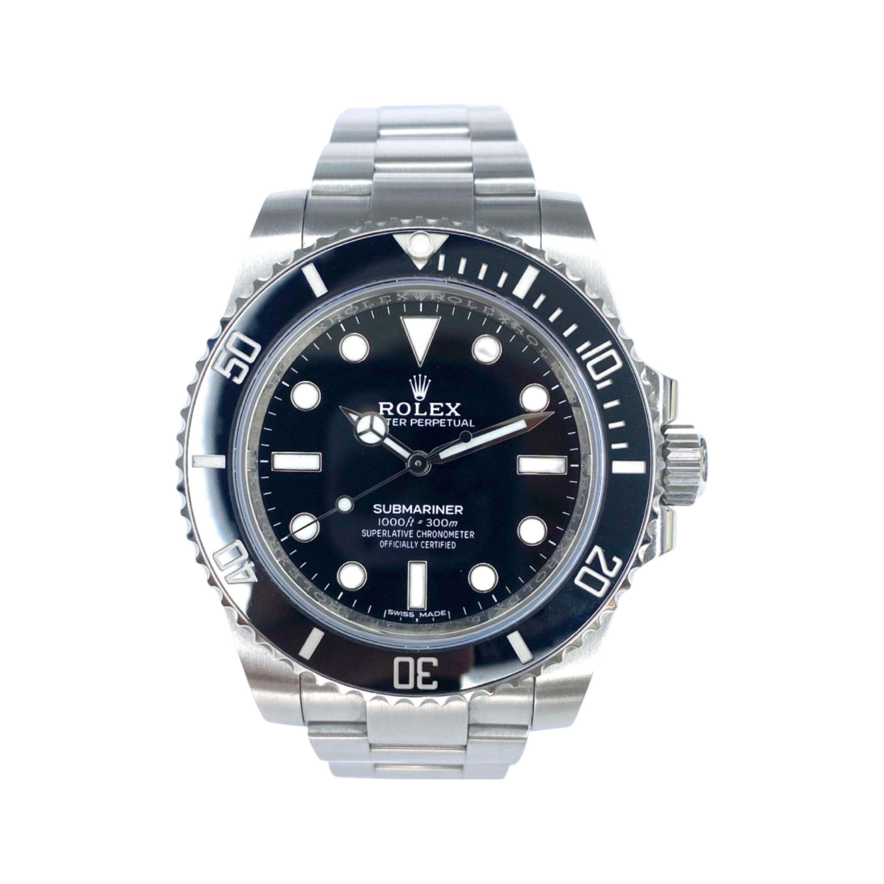 ROLEX SUBMARINER NO DATE 114060 2019 LC100 FULLSET
