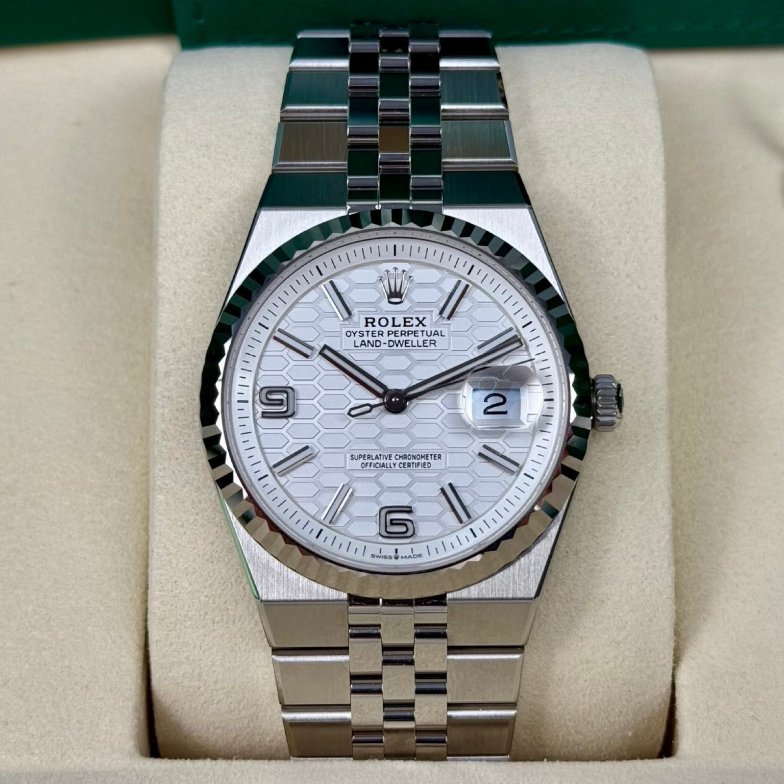 ROLEX LAND-DWELLER 36 STAHL 127234 03/2026 LC100 NEU FULLSET