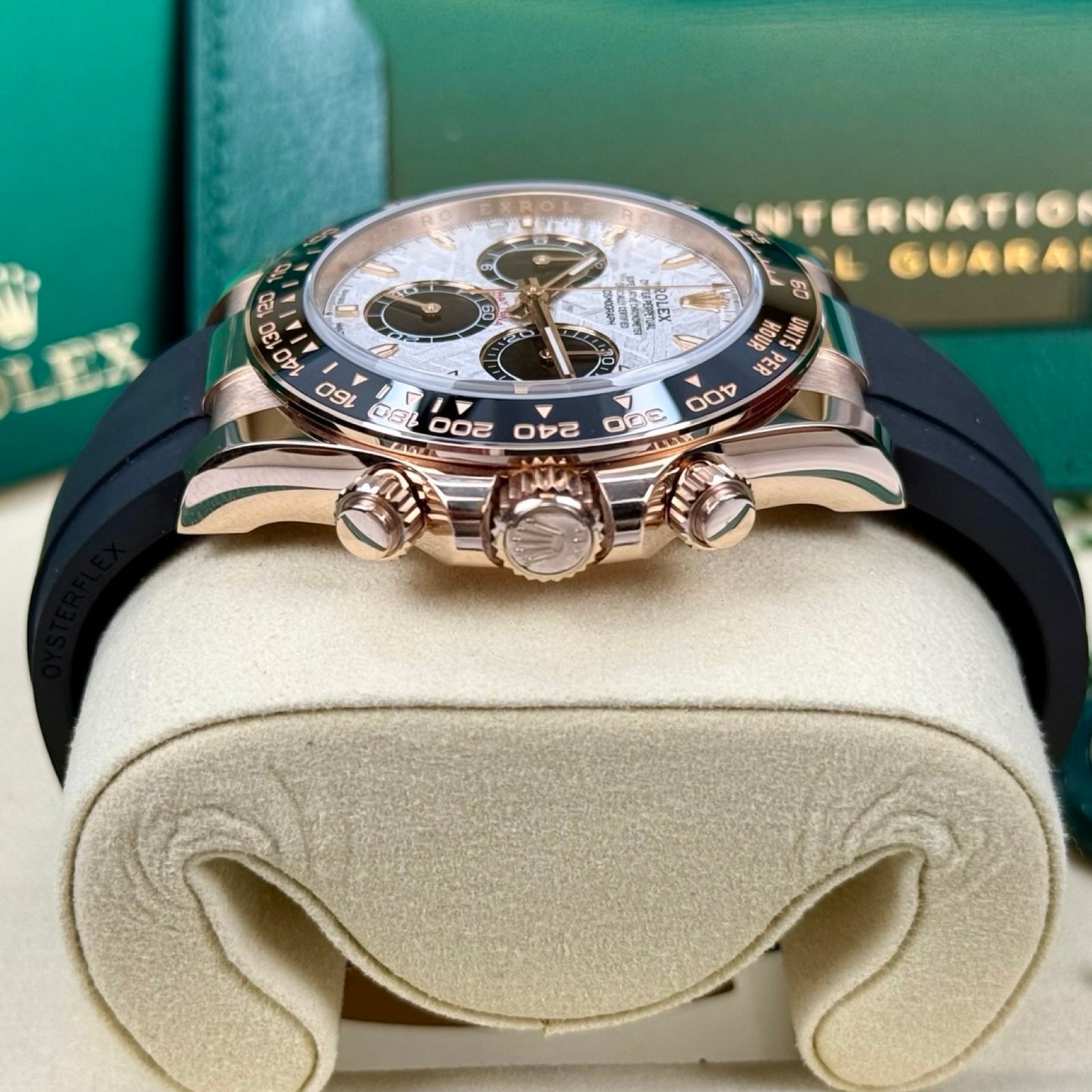 ROLEX DAYTONA OYSTERFLEX ROSÉGOLD METEORIT 126515LN 12/2025 LC100 NEU FULLSET