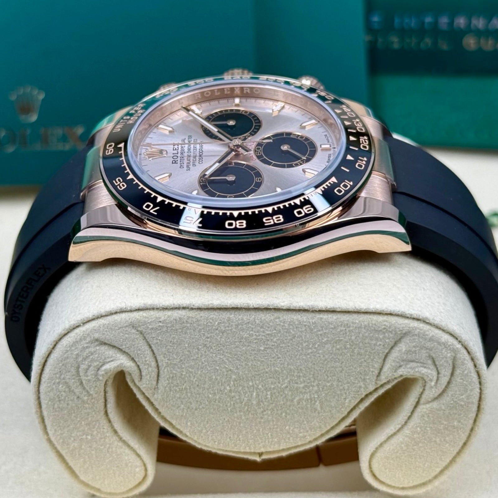 ROLEX DAYTONA OYSTERFLEX ROSÉGOLD SUNDUST 126515LN 07/2025 NEU FULLSET