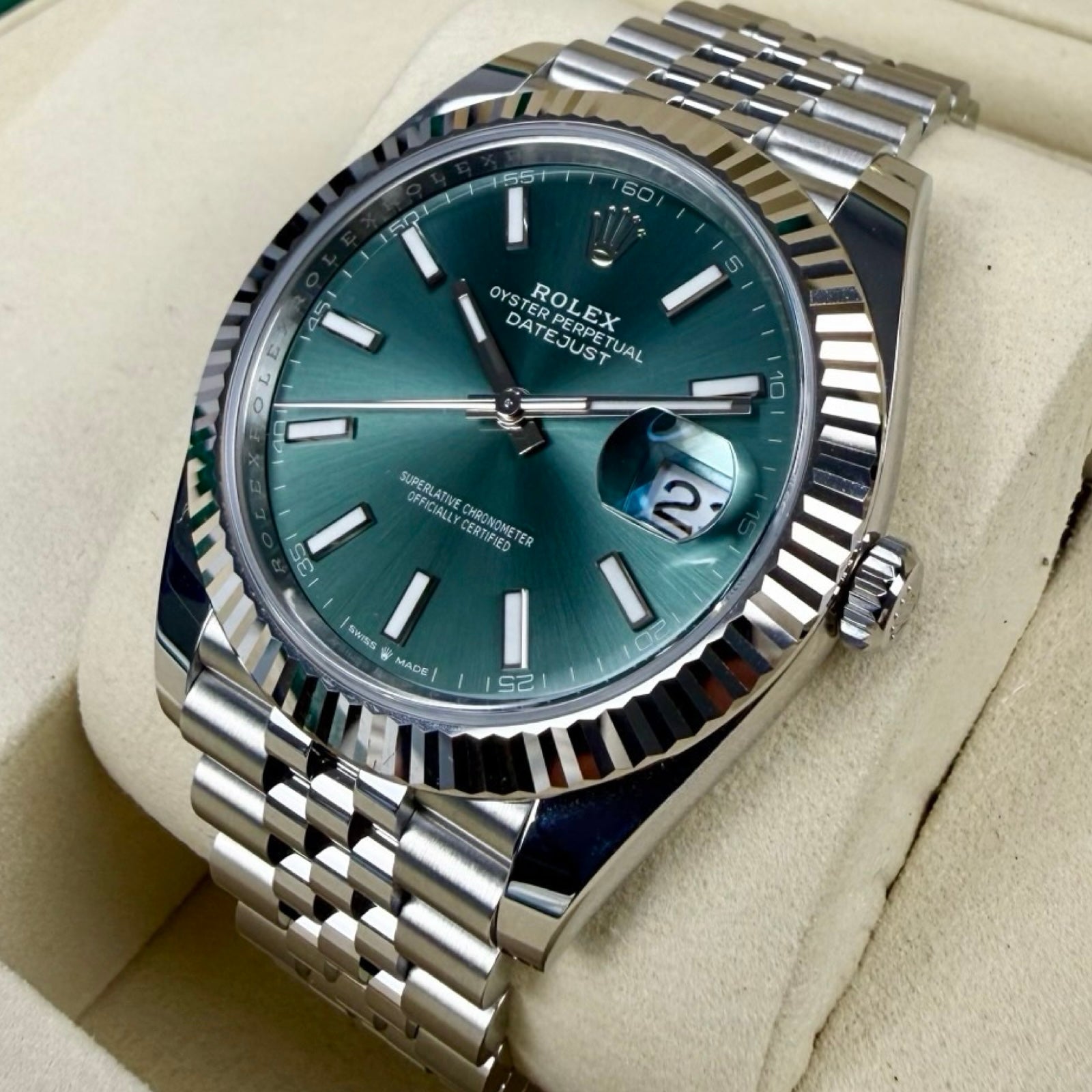 ROLEX DATEJUST 41 126334 2023 AZZURO FULL SET