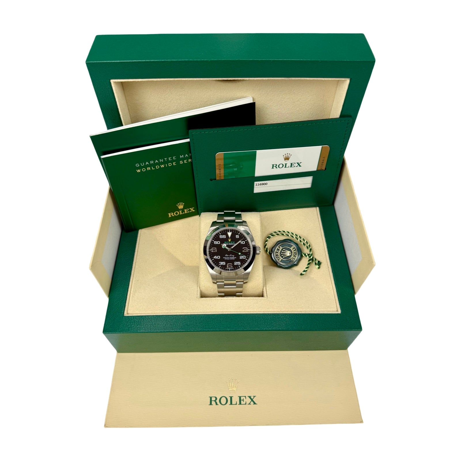 ROLEX AIR-KING 116900 12/2017 WIE NEU FULLSET