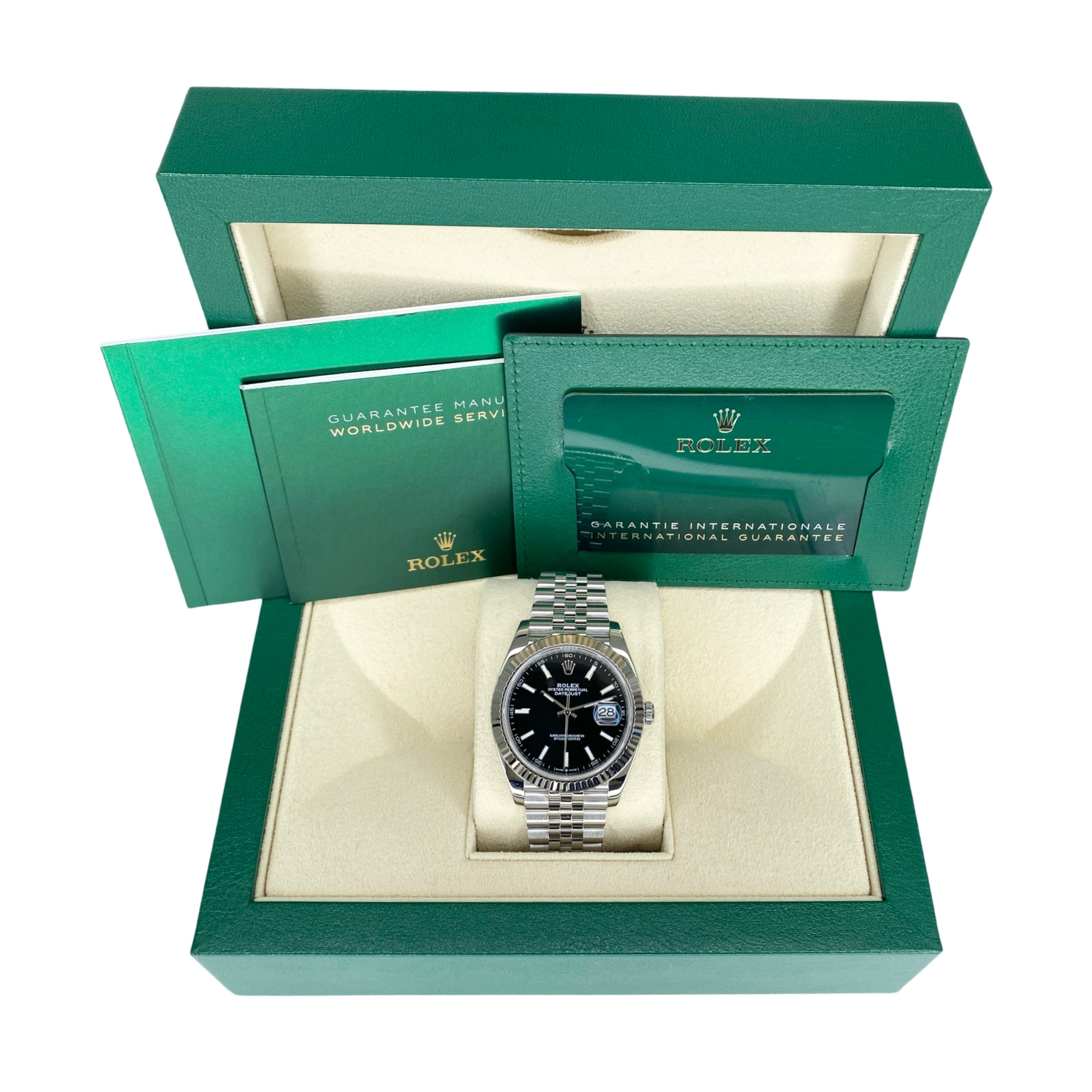 ROLEX DATEJUST 41 126334 SCHWARZ JUBILEE 08/2022 FULLSET