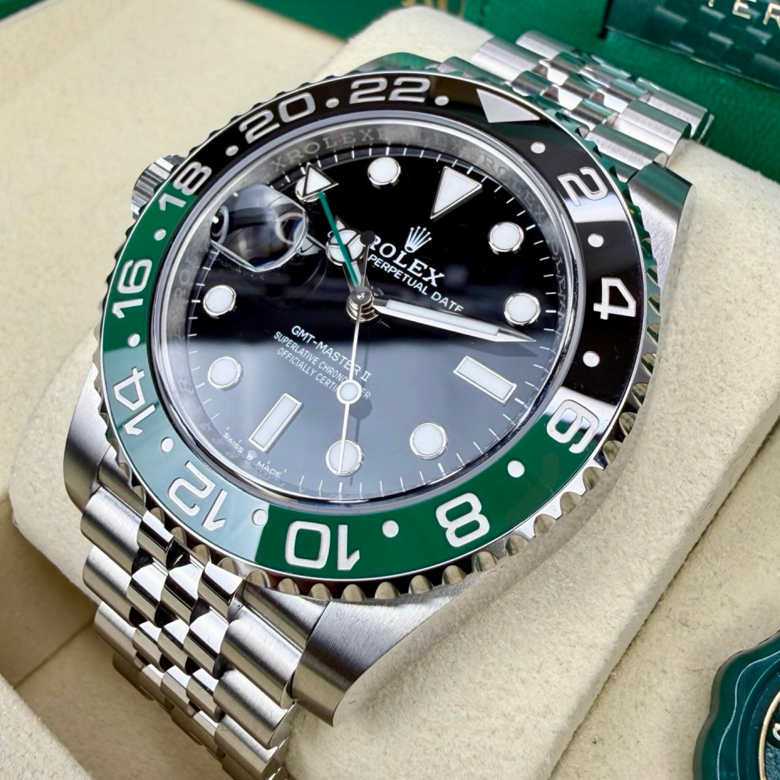 ROLEX GMT-MASTER II SPRITE 126720VTNR JUBILEE 10/2025 LC100 NEU FULLSET