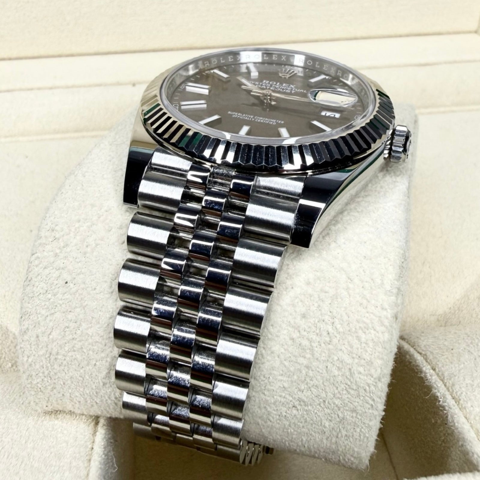 ROLEX DATEJUST 41 126334 RHODIUM GRAU JUBILEE 09/2024 FULLSET