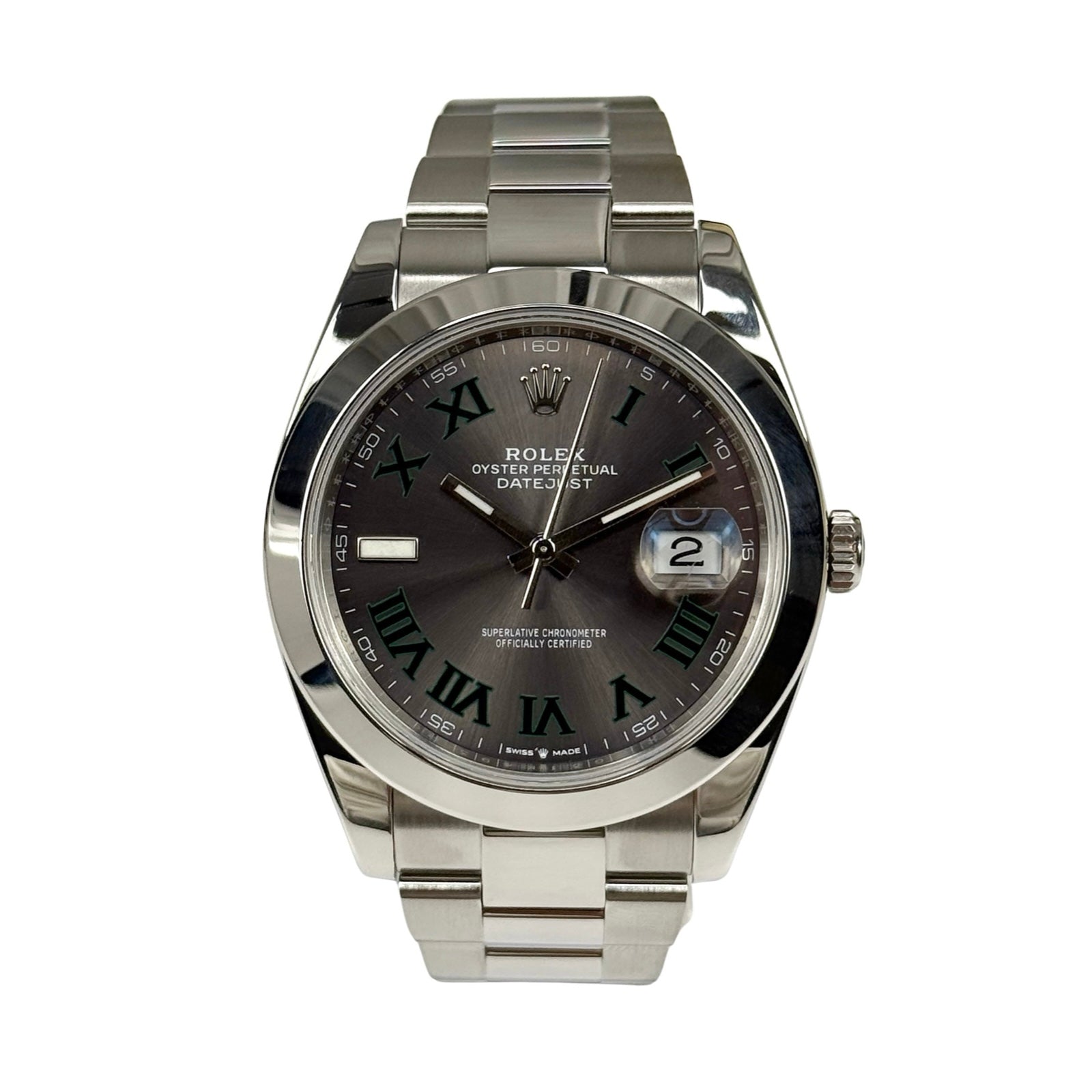 ROLEX DATEJUST 41 126300 OYSTER WIMBLEDON 12/2022 FULLSET TOP ZUSTAND