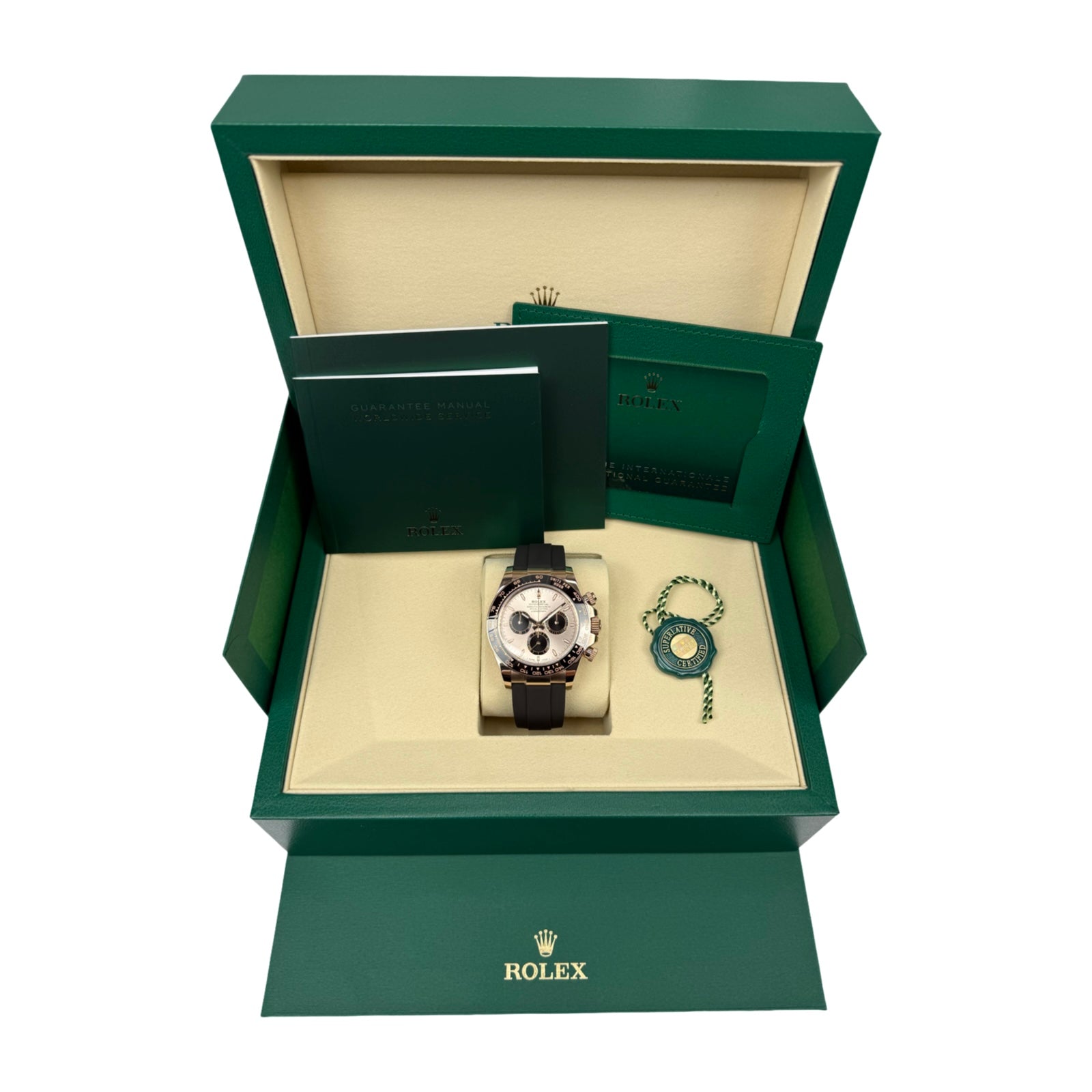 ROLEX DAYTONA OYSTERFLEX ROSÉGOLD SUNDUST 126515LN 07/2025 NEU FULLSET