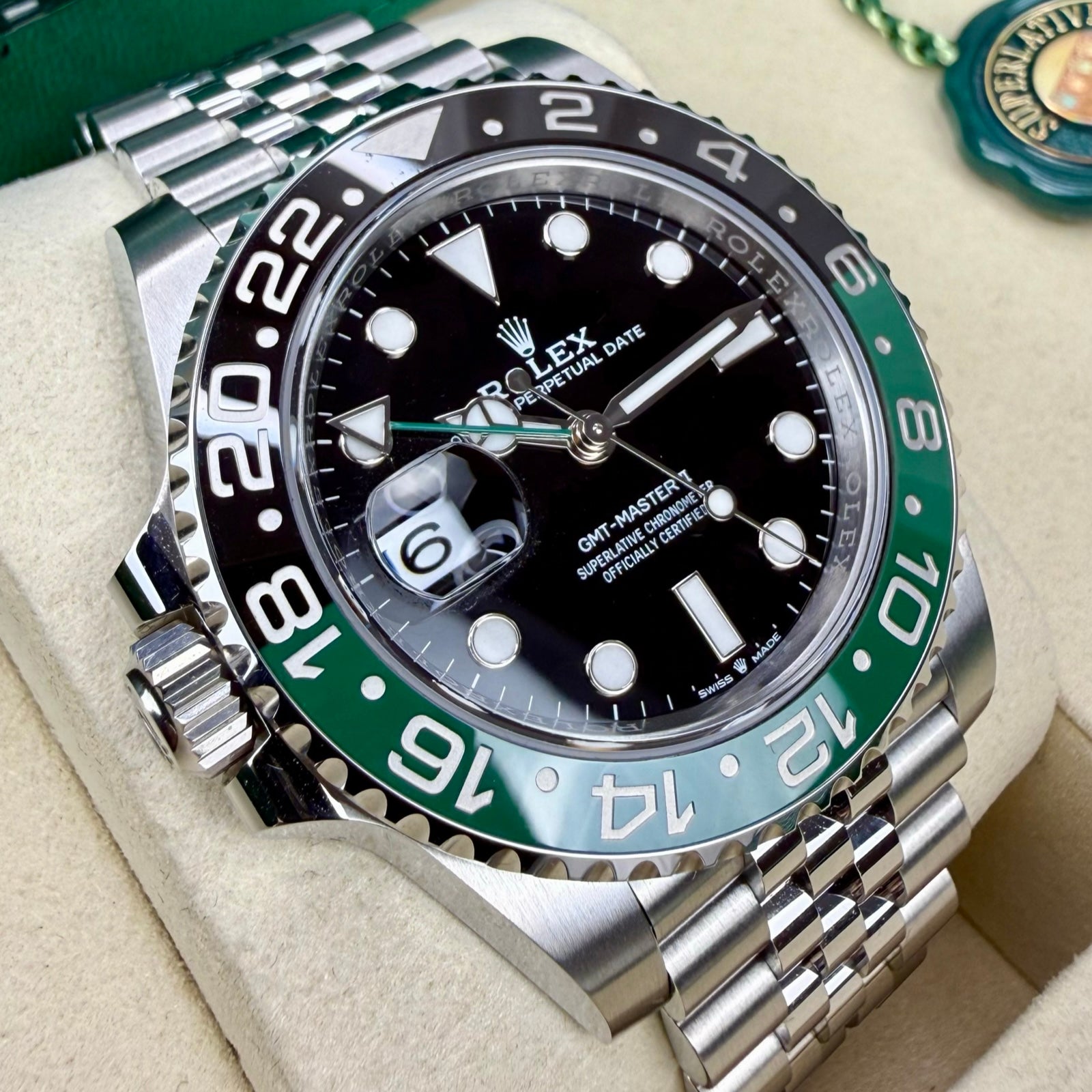 ROLEX GMT-MASTER II SPRITE 126720VTNR JUBILEE 10/2025 LC100 NEU FULLSET