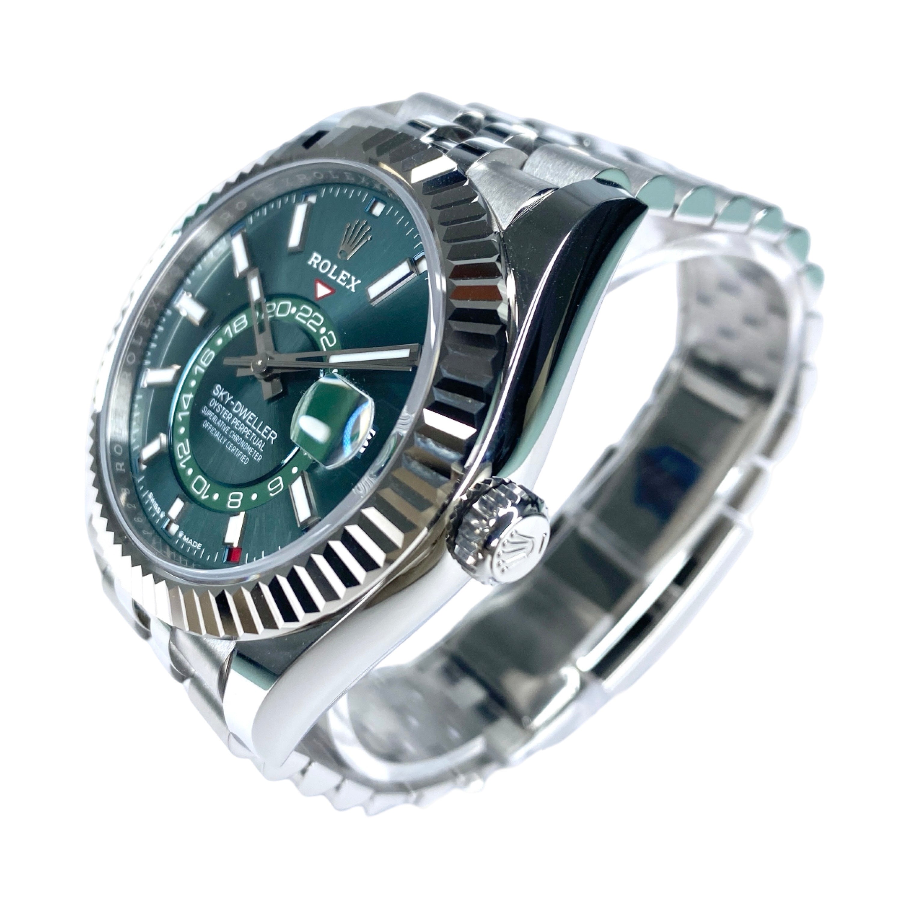ROLEX SKY-DWELLER 336934 04/2024 GRÜN JUBILEE NEU FULLSET