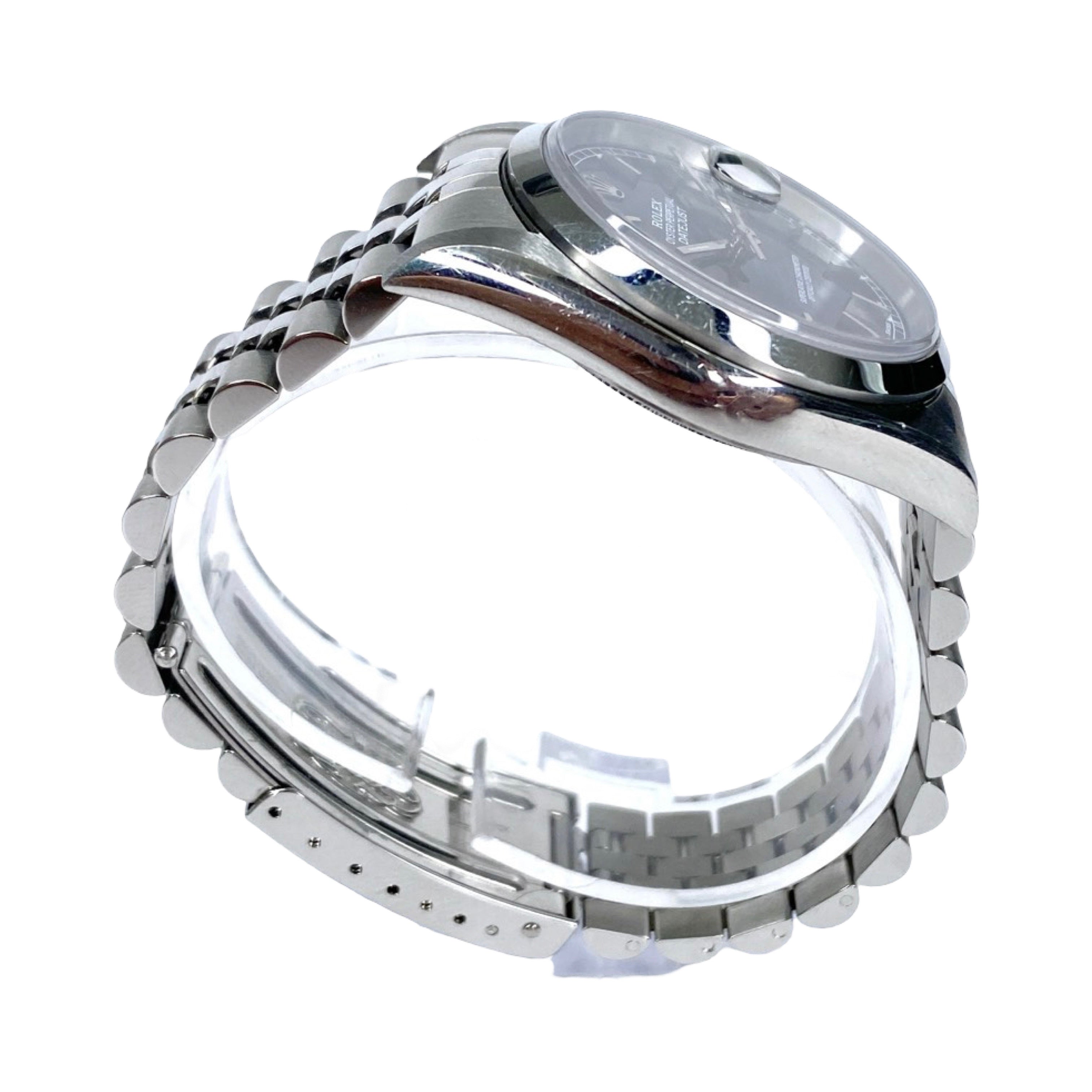 ROLEX DATEJUST 36 16200 BLAU 2004 LC100 FULLSET BUCHERER SERVICE