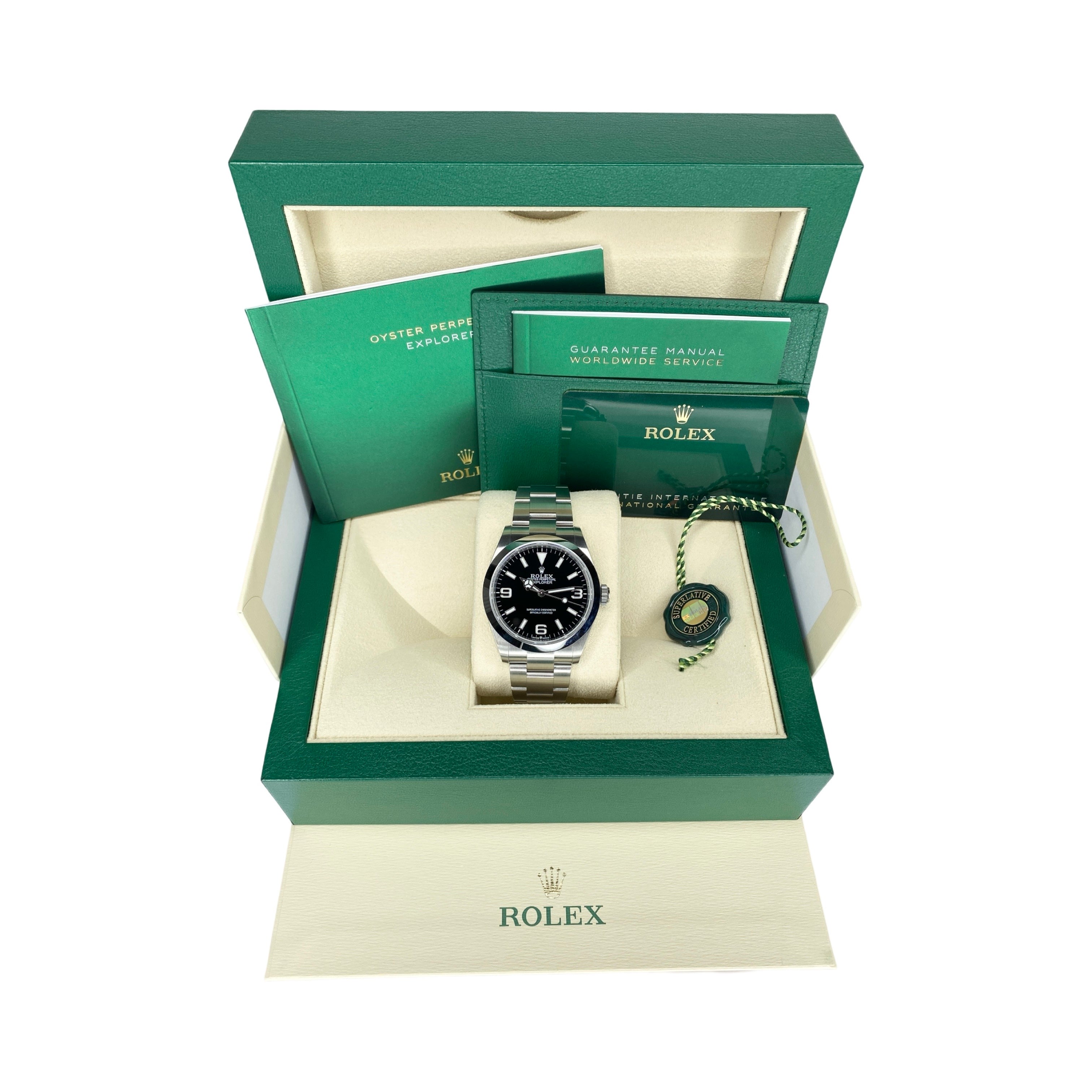 ROLEX SUBMARINER NO DATE 124060 2024 NEW FULLSET STICKERS