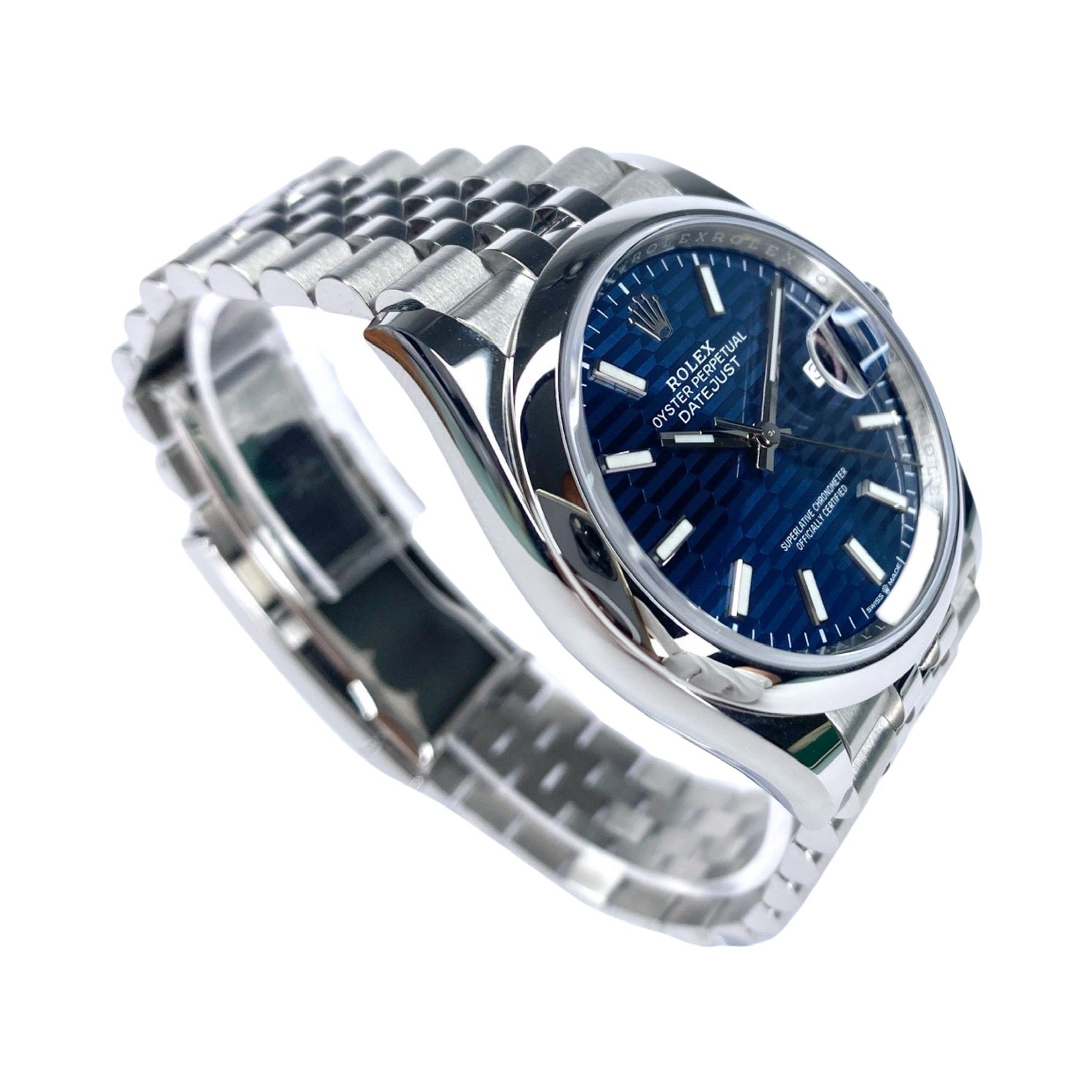 ROLEX DATEJUST 36 BLUE MOTIF 126200 2023 FULLSET