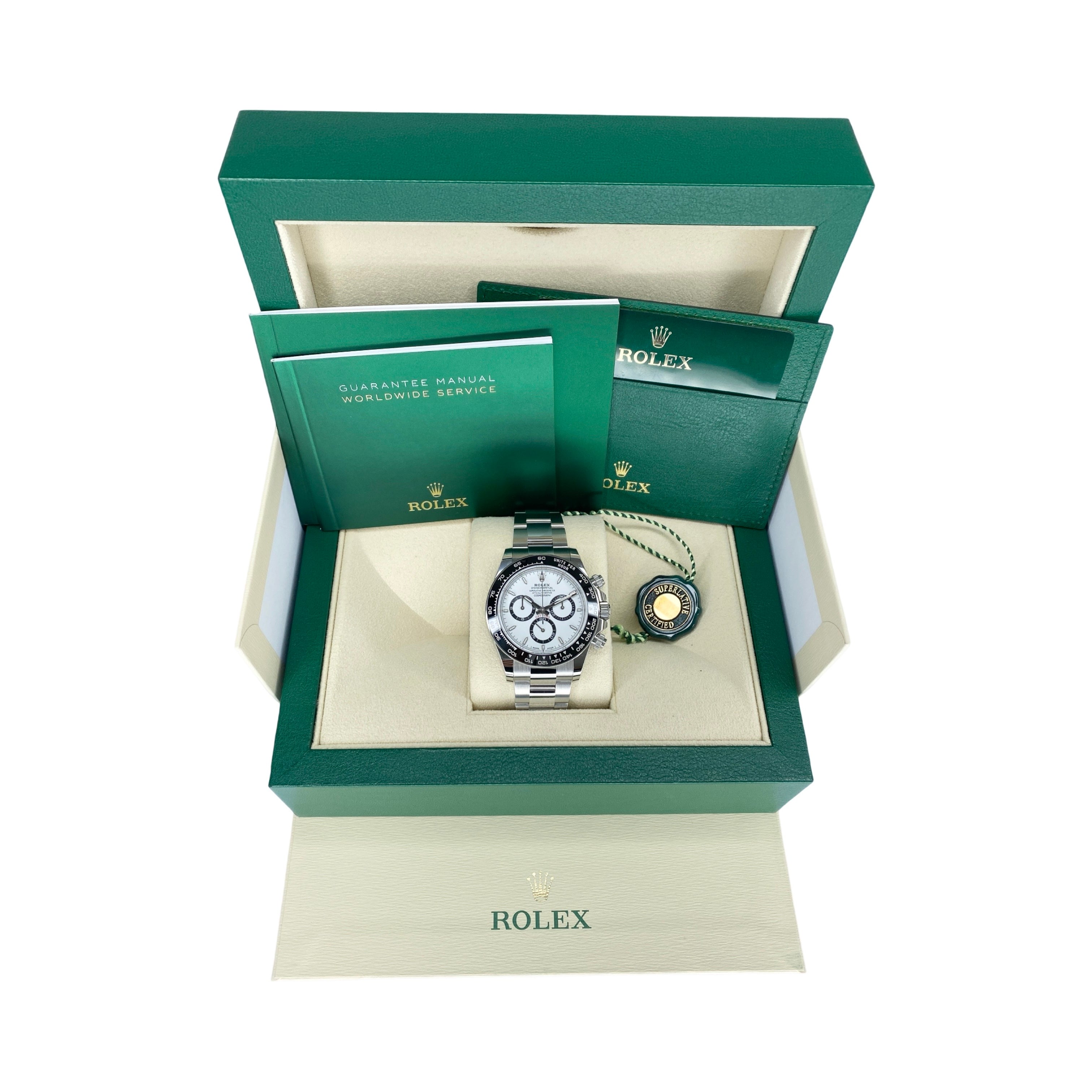 ROLEX DAYTONA 126500LN WEIß PANDA 09/2024 NEU FULLSET