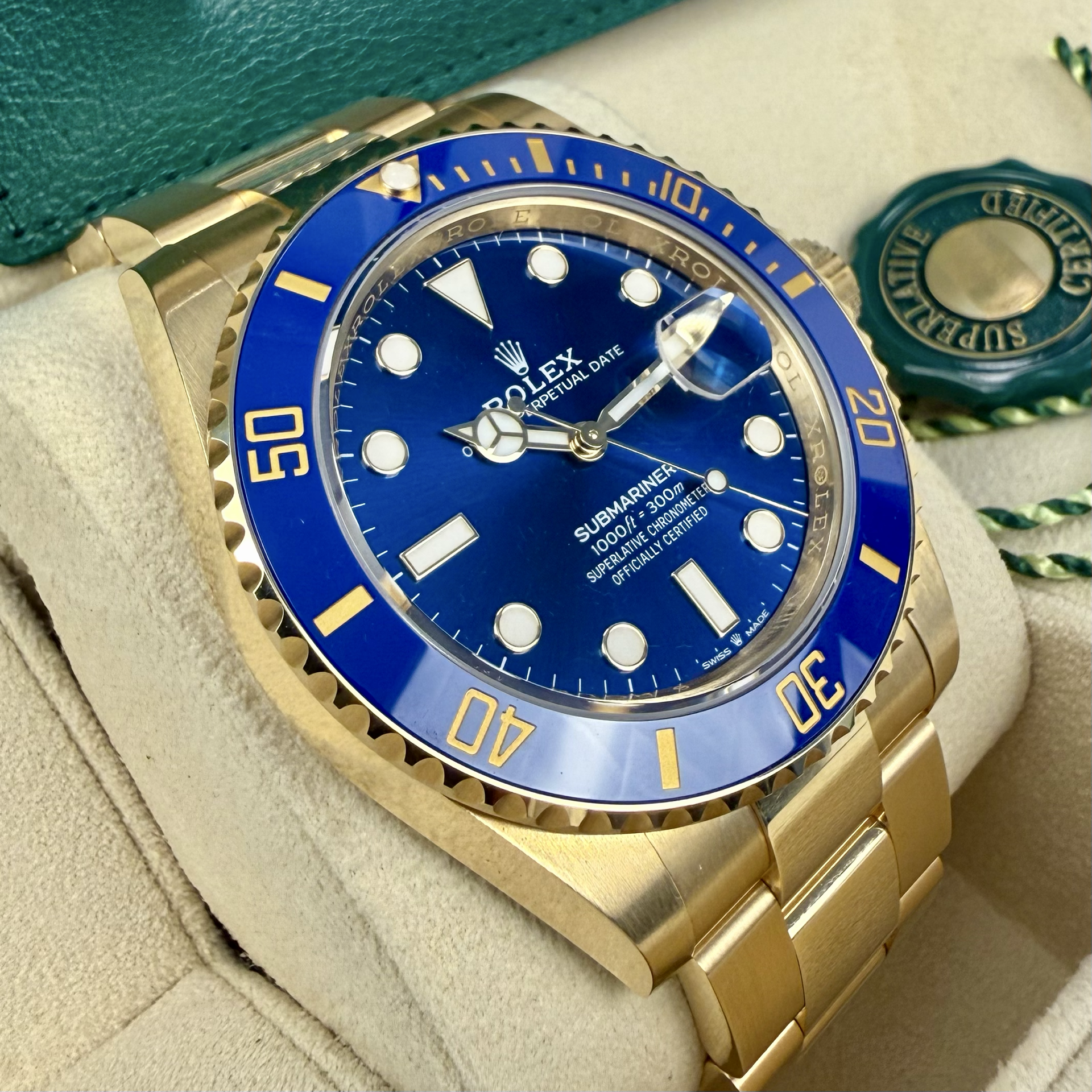 ROLEX SUBMARINER DATE 126618LB "Bluesy" 08/2025 LC100 NEU FULLSET