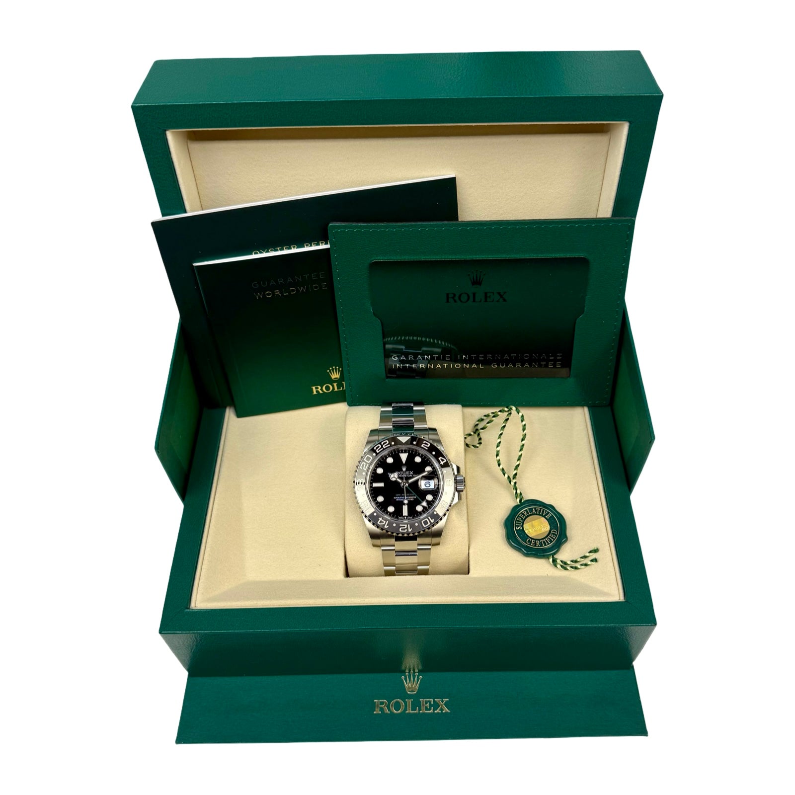 ROLEX GMT-MASTER II 126710GRNR OYSTER "BRUCE WAYNE" 01/2026 NEU FULLSET