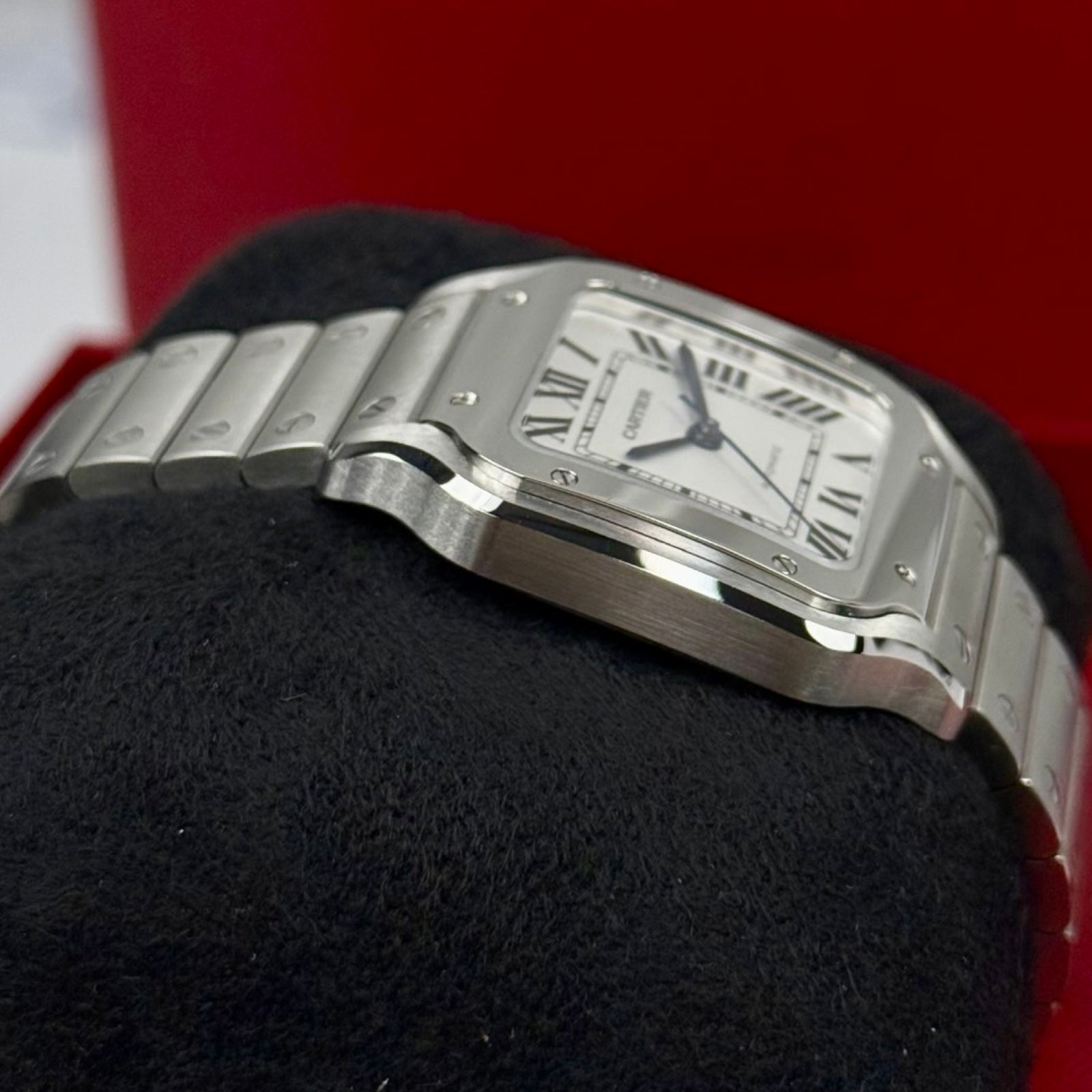 CARTIER SANTOS DE CARTIER WSSA0029 MEDIUM WEISS 01/2026 LC100 NEU FULLSET