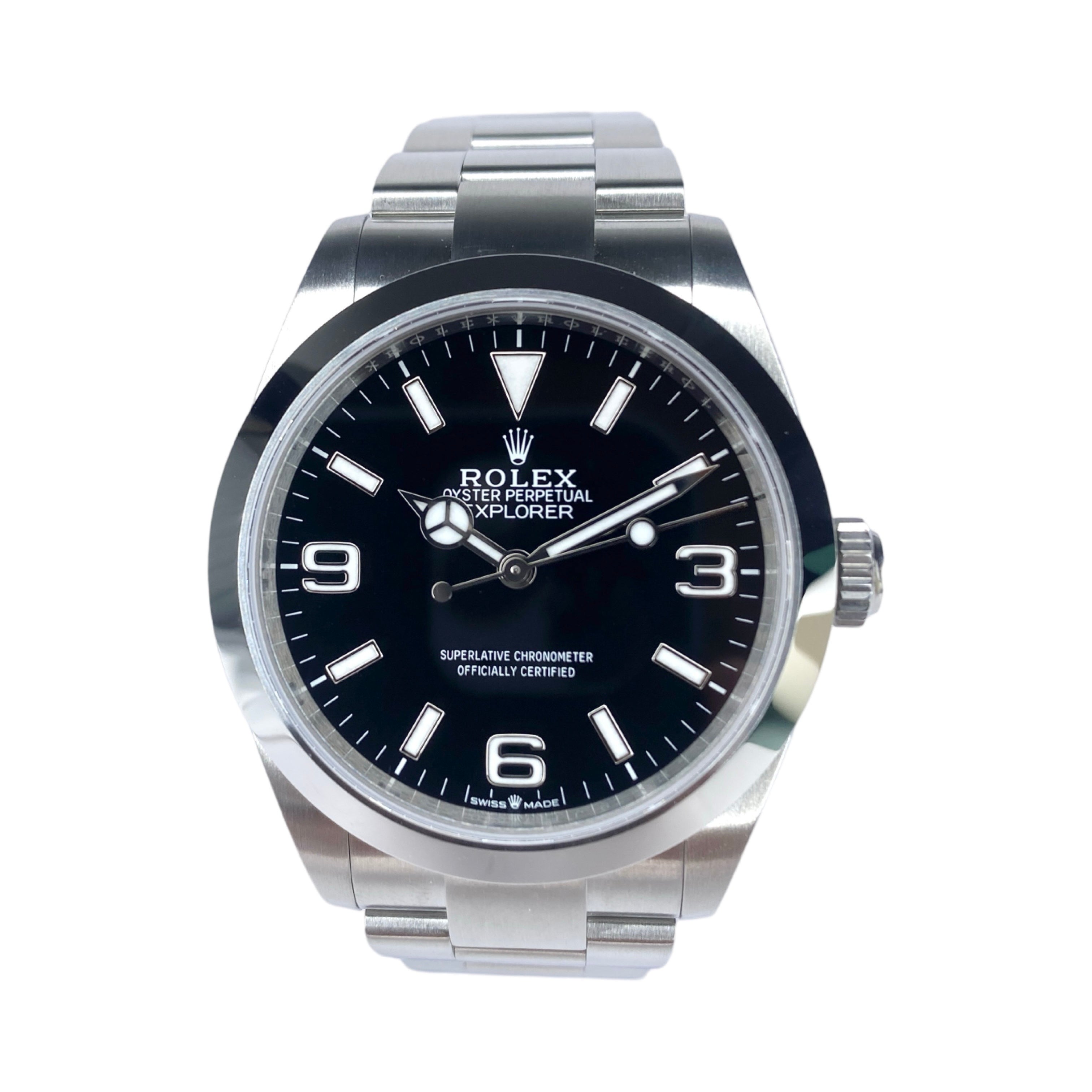 ROLEX SUBMARINER NO DATE 124060 2024 NEW FULLSET STICKERS