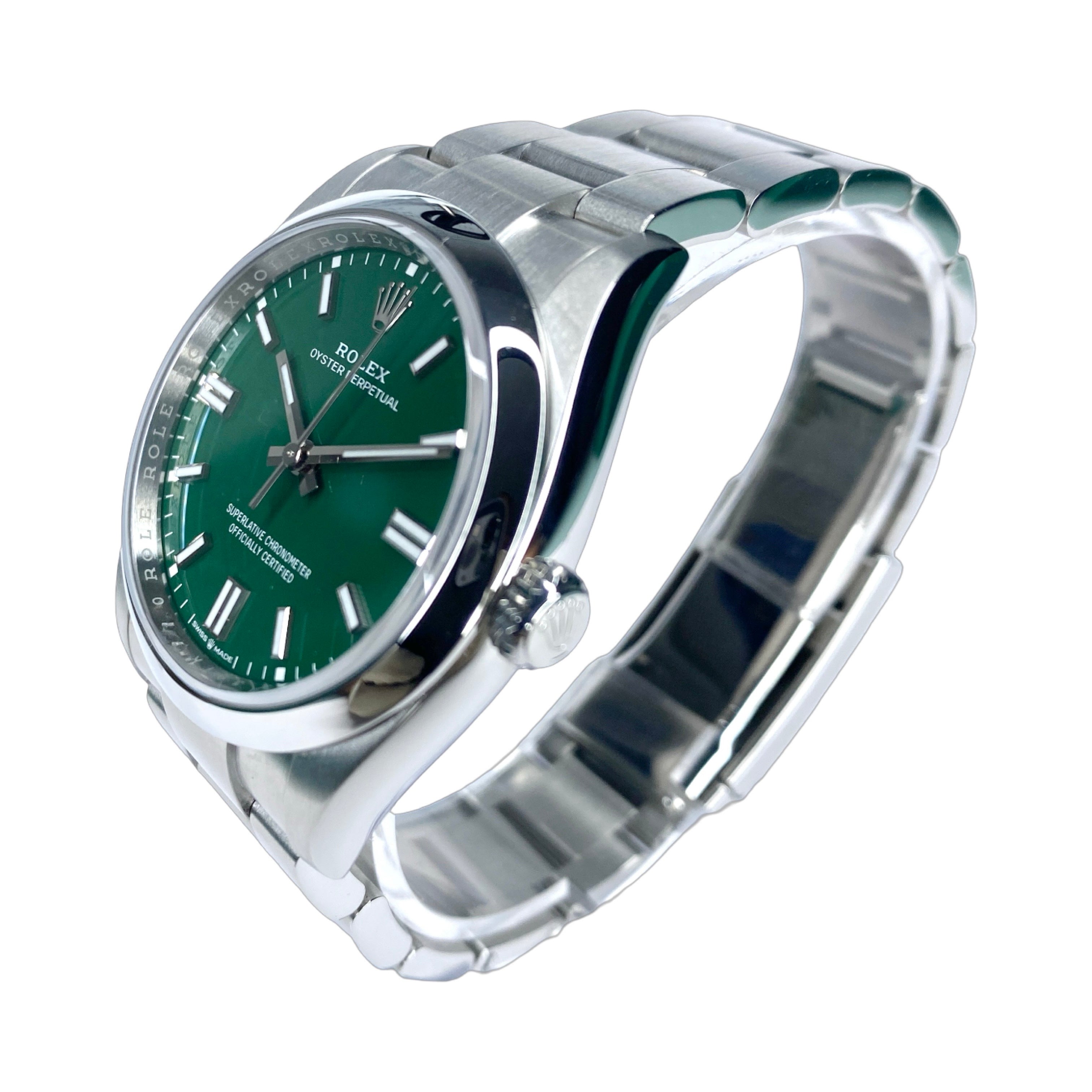 ROLEX OYSTER PERPETUAL 36 126000 01/2025 GREEN NEW LC100 FULL SET