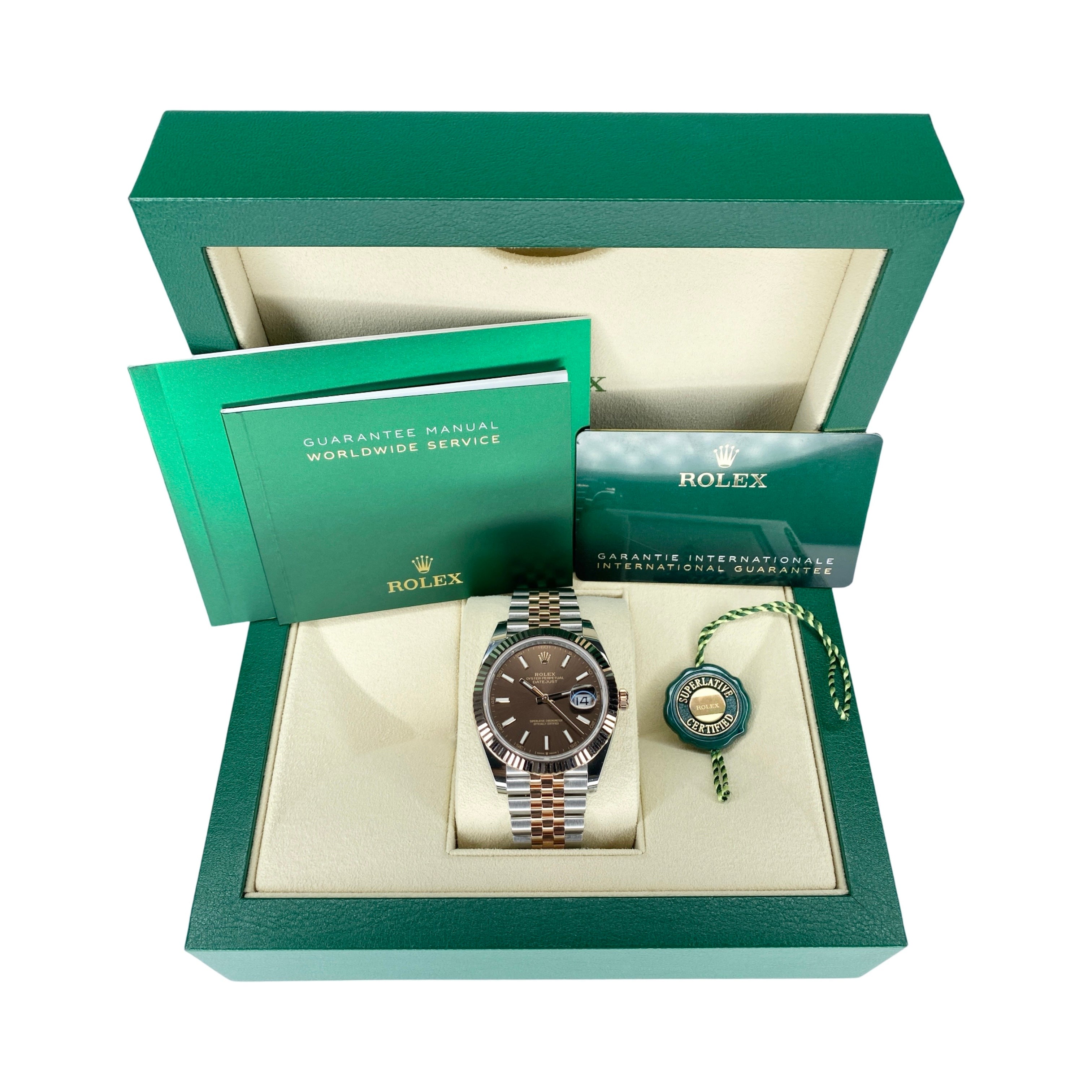 ROLEX DATEJUST 41 126331 STAHL/EVEROSE 09/2024 NEU FULLSET LC100