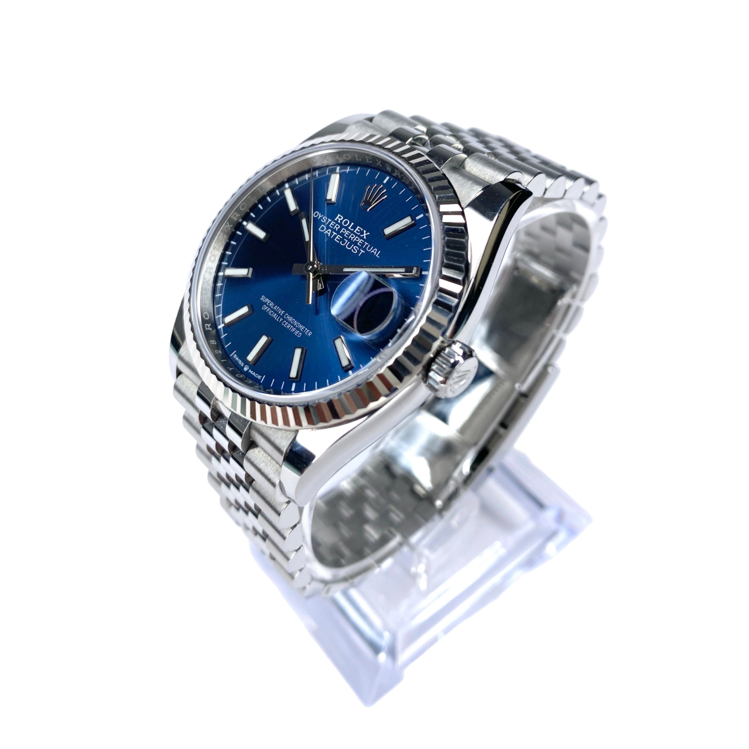 ROLEX DATEJUST 36 126234 BLAU 10/2019 LC100 FULLSET