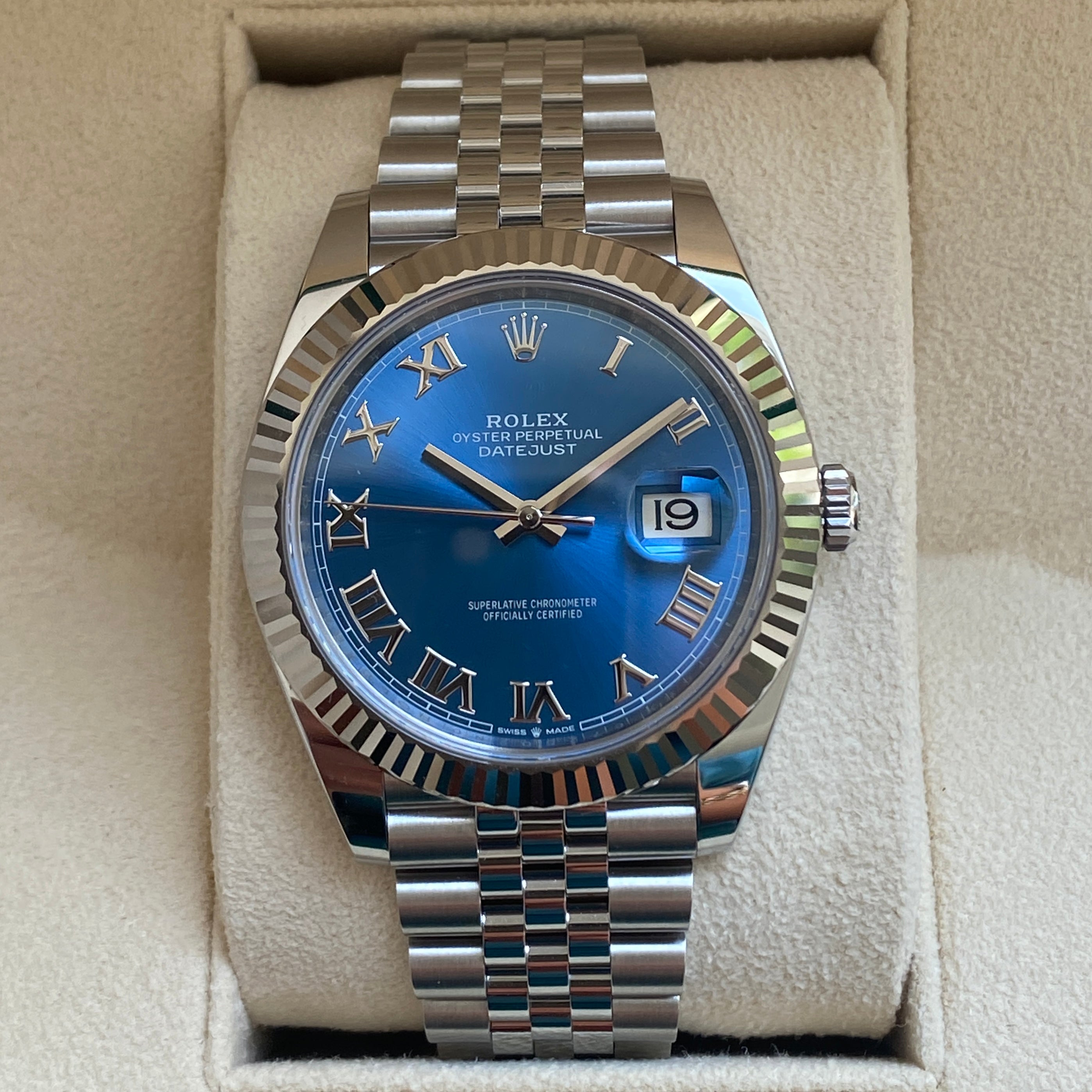 ROLEX DATEJUST 41 126334 2023 AZZURO FULLSET