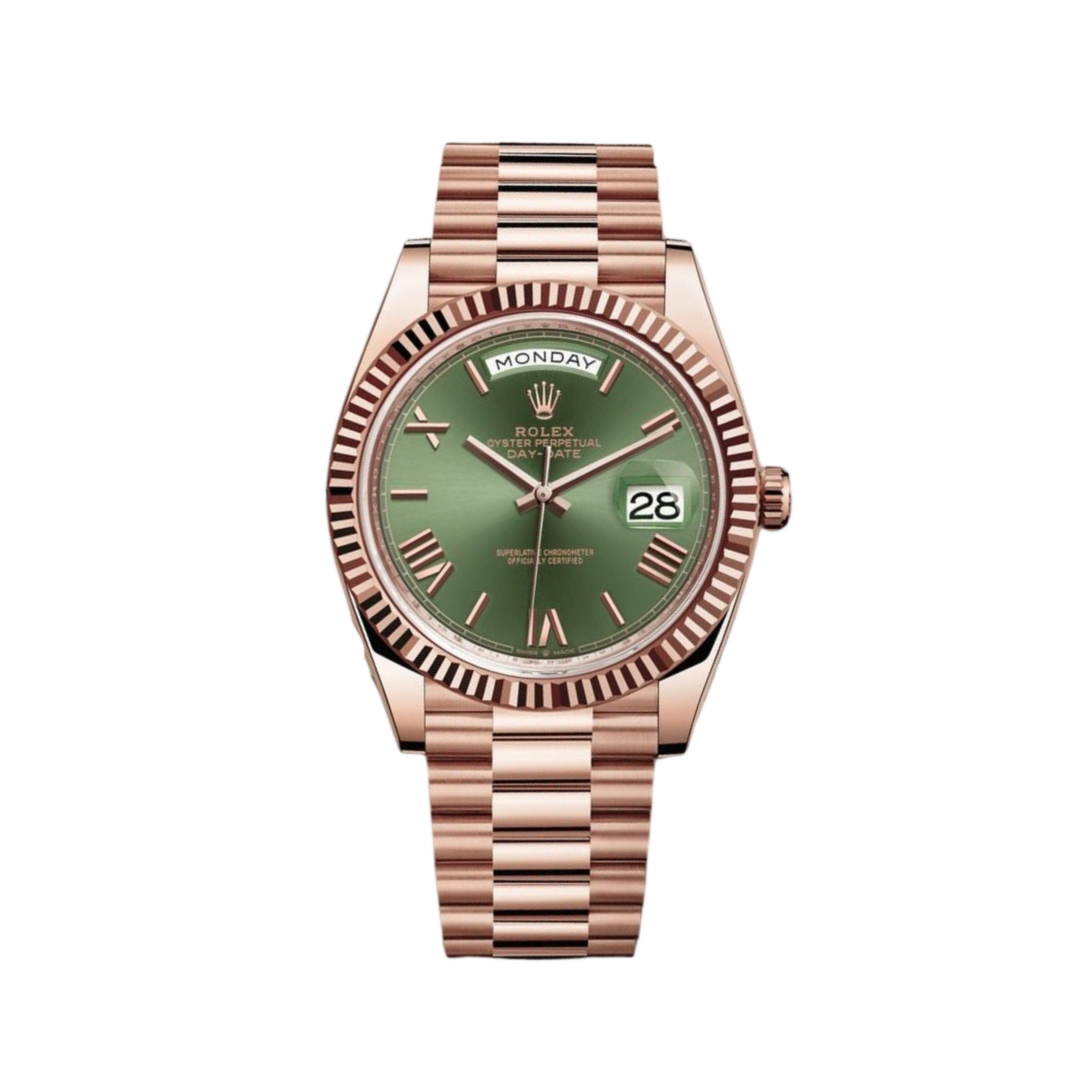 ROLEX DAYDATE 228235 OLIVE 2024 NEU FULLSET