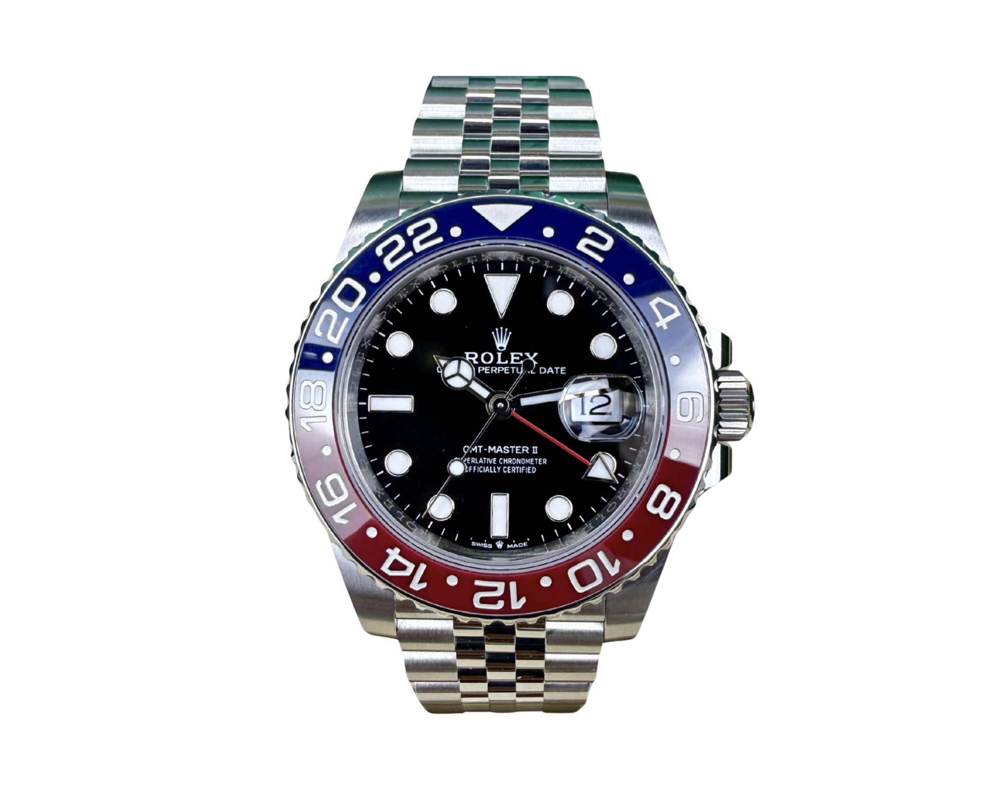 ROLEX GMT-MASTER II PEPSI 126710BLRO JUBILEE 02/2023 WIE NEU FULLSET