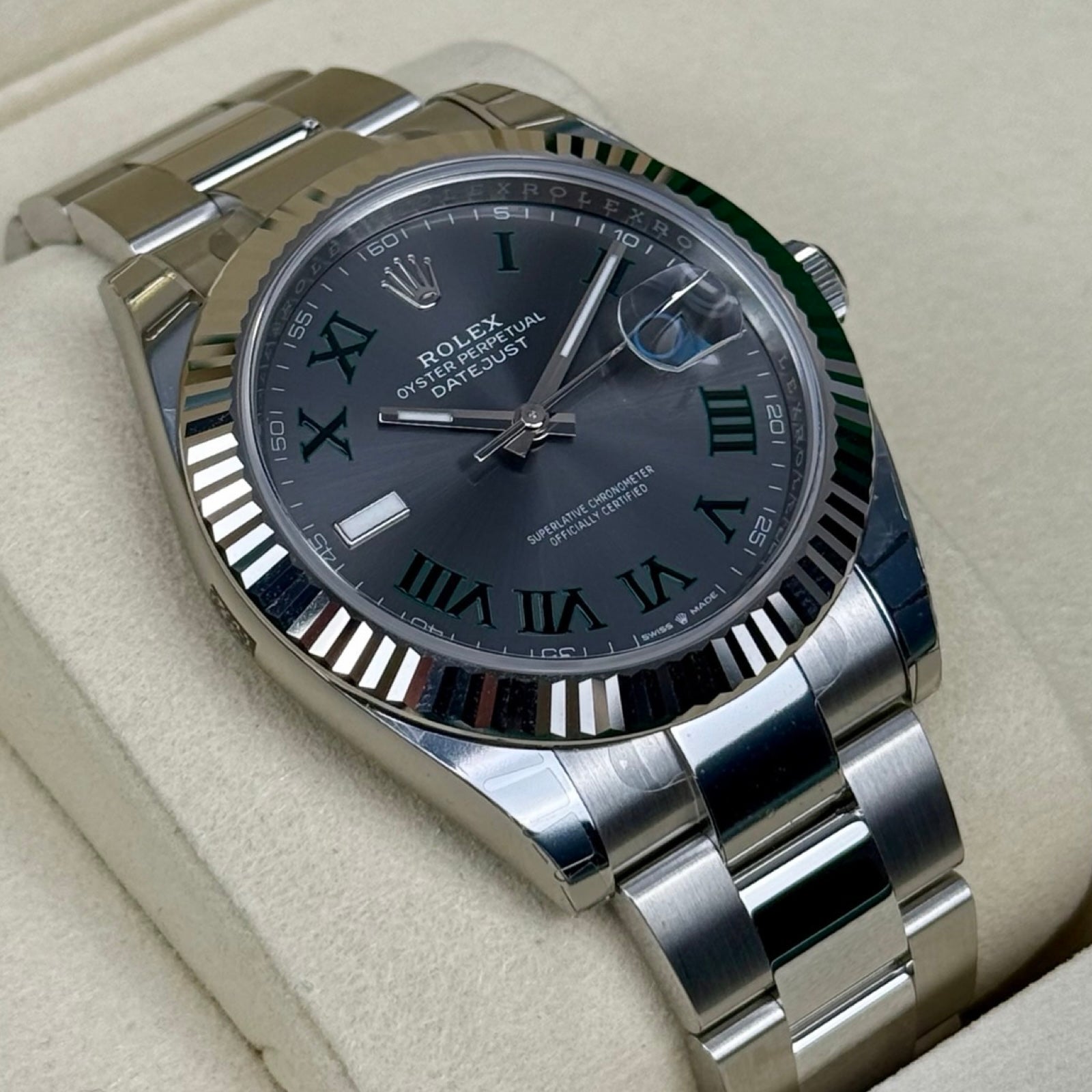 ROLEX DATEJUST 41 126334 OYSTER WIMBLEDON 01/2026 NEU FULLSET