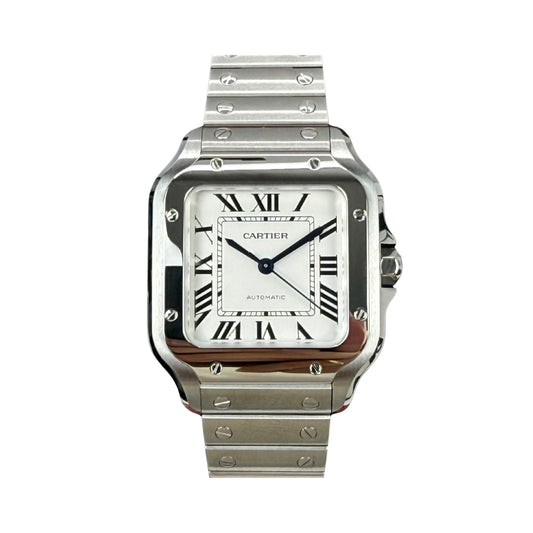 CARTIER SANTOS DE CARTIER WSSA0029 MEDIUM WEISS 12/2025 NEU FULLSET