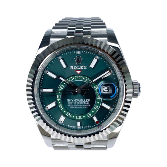 ROLEX SKY-DWELLER 336934 04/2024 GRÜN JUBILEE NEU FULLSET
