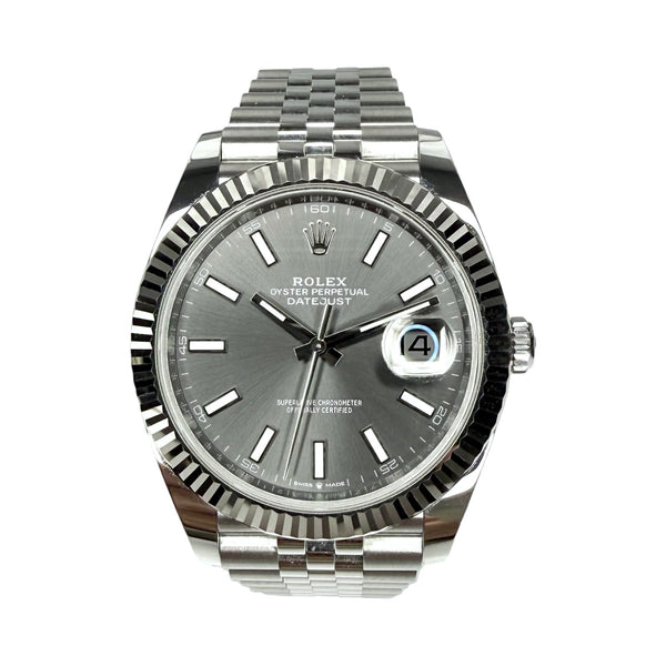 ROLEX DATEJUST 41 126334 RHODIUM GRAU JUBILEE 09/2024 FULLSET