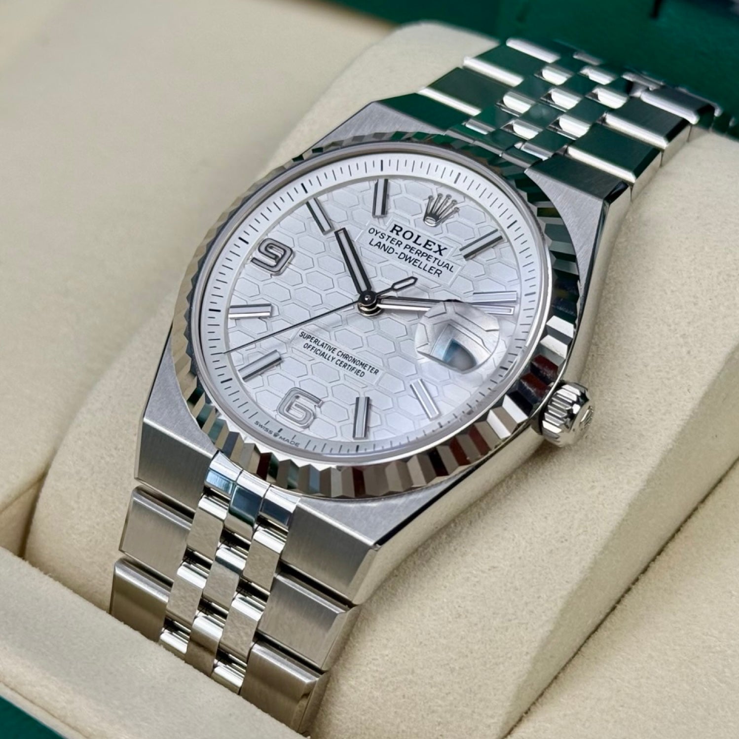 ROLEX LAND-DWELLER 36 STAHL 127234 03/2026 LC100 NEU FULLSET