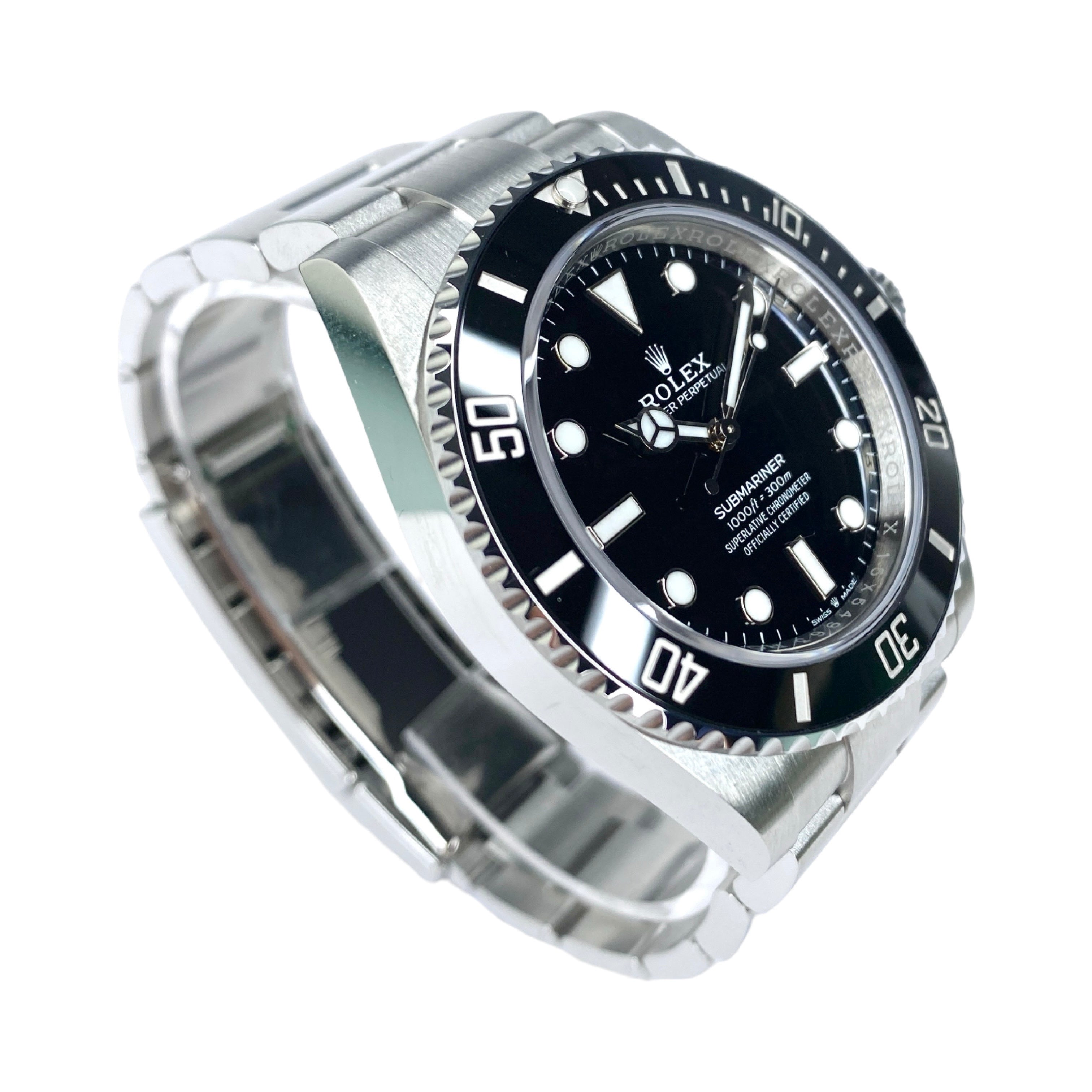 ROLEX SUBMARINER NO DATE 124060 2024 NEW FULLSET STICKERS 