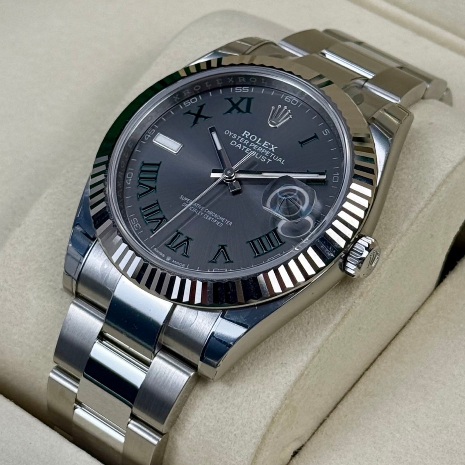 ROLEX DATEJUST 41 126334 OYSTER WIMBLEDON 01/2026 NEU FULLSET