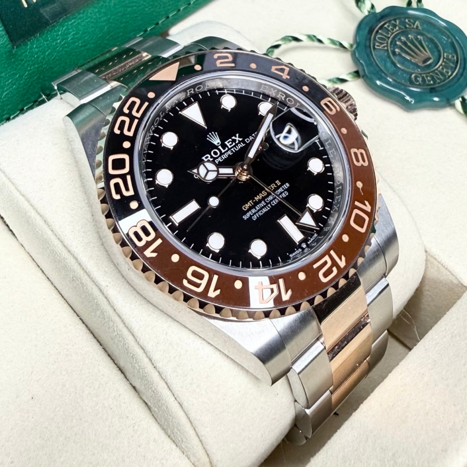 ROLEX GMT-MASTER II "ROOTBEER" 126711CHNR 06/2025 LC100 FULLSET