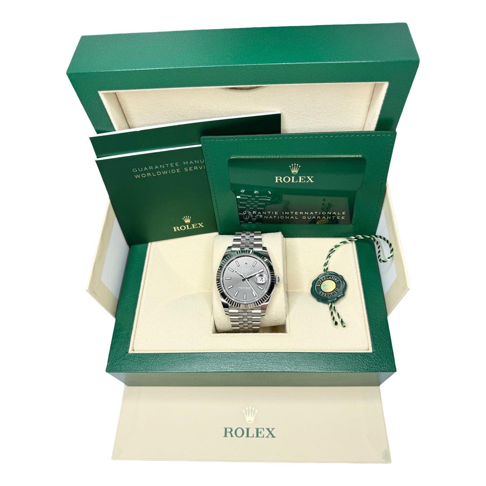 ROLEX DATEJUST 41 126334 RHODIUM GRAU JUBILEE 09/2024 FULLSET