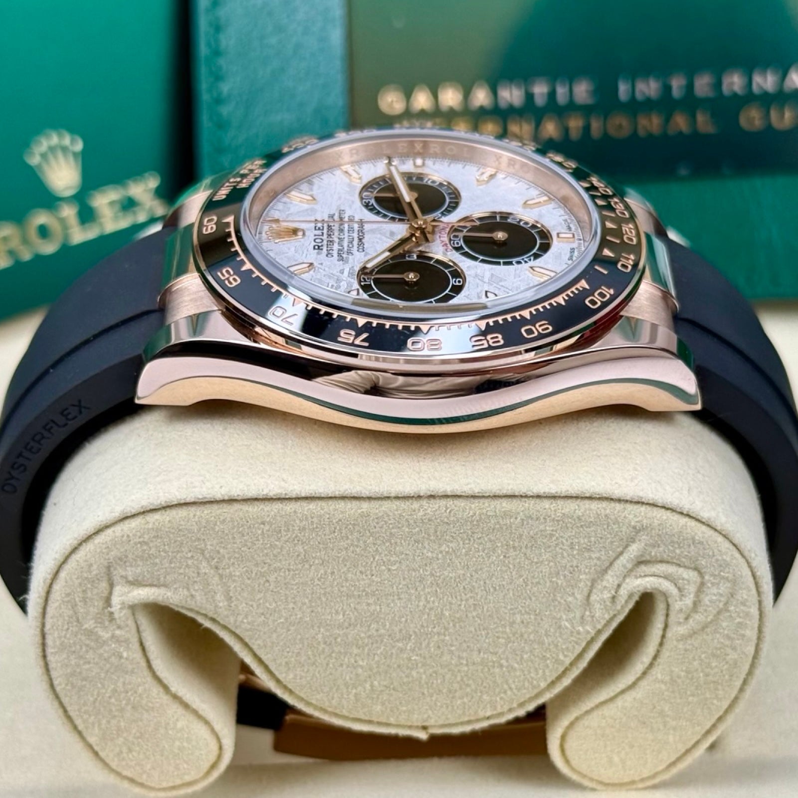 ROLEX DAYTONA OYSTERFLEX ROSÉGOLD METEORIT 126515LN 12/2025 LC100 NEU FULLSET