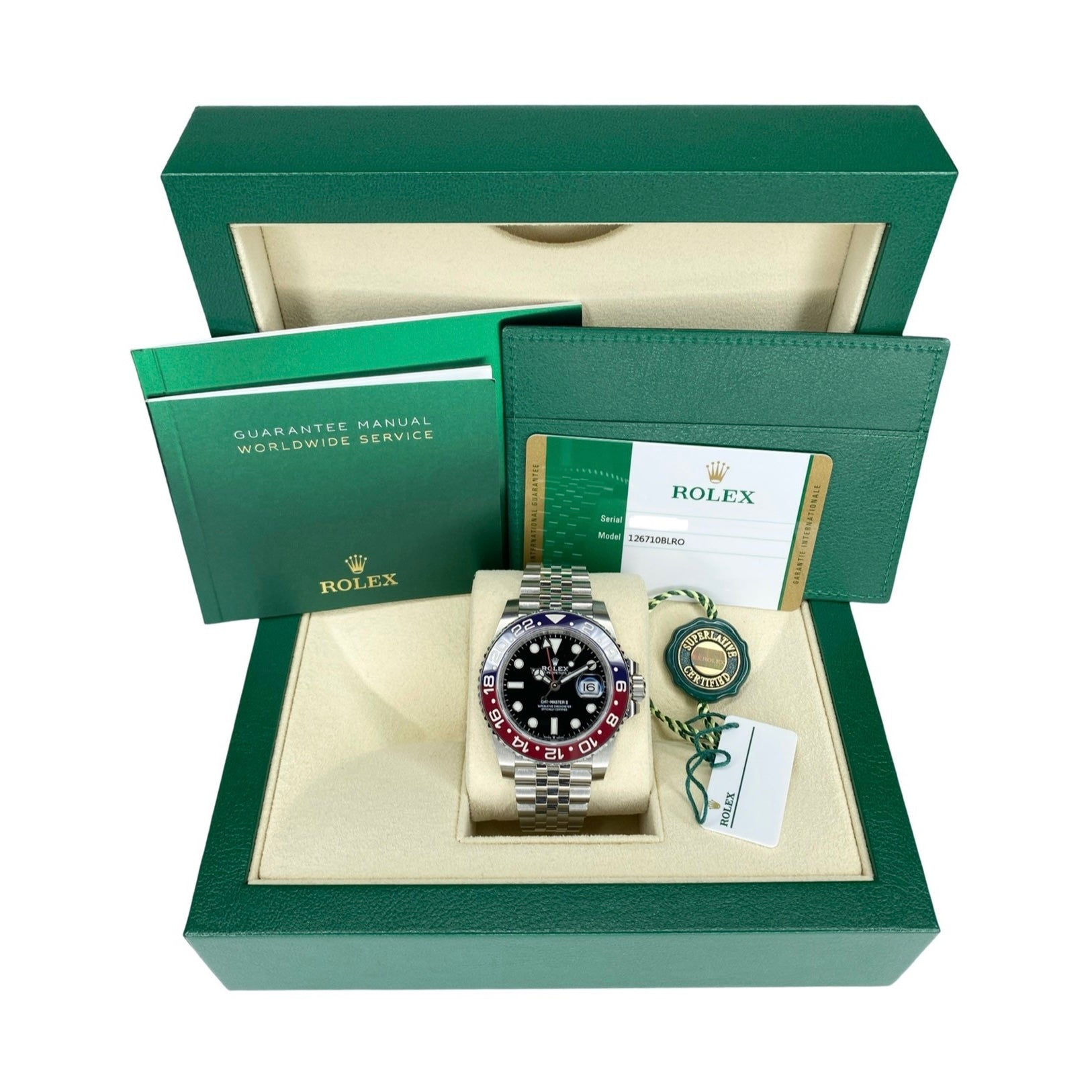 ROLEX GMT-MASTER II PEPSI 126710BLRO JUBILEE 2020 LC100 NEU FULLSET