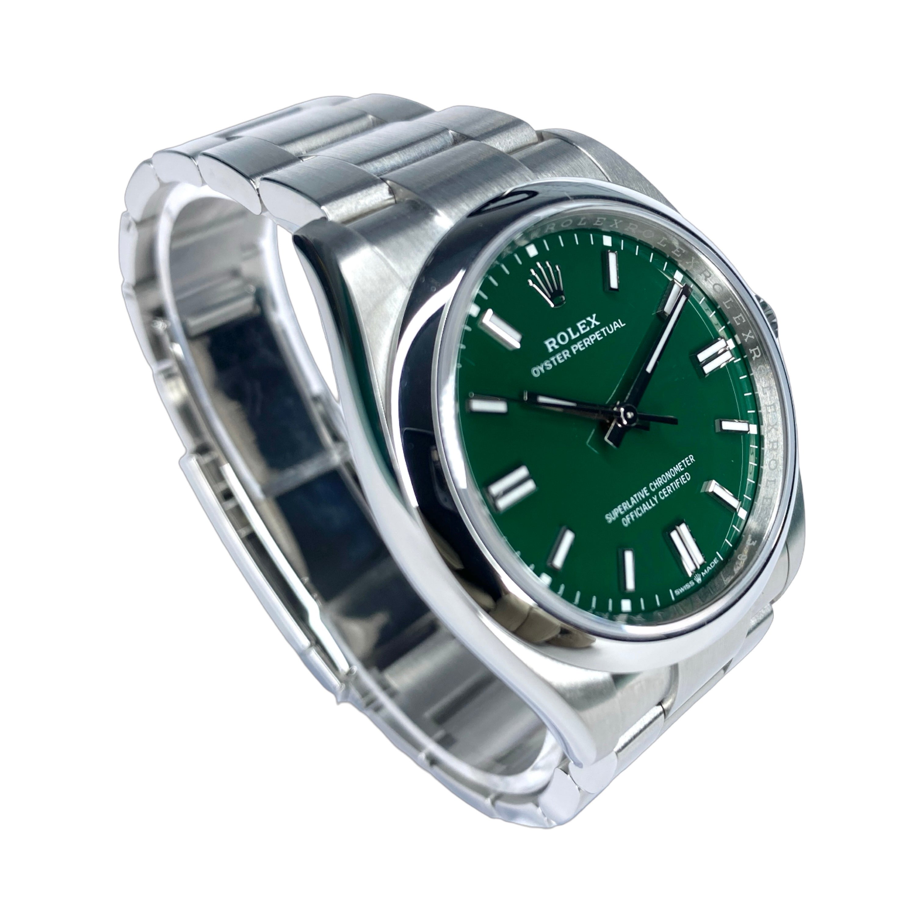 ROLEX OYSTER PERPETUAL 36 126000 01/2025 GREEN NEW LC100 FULL SET