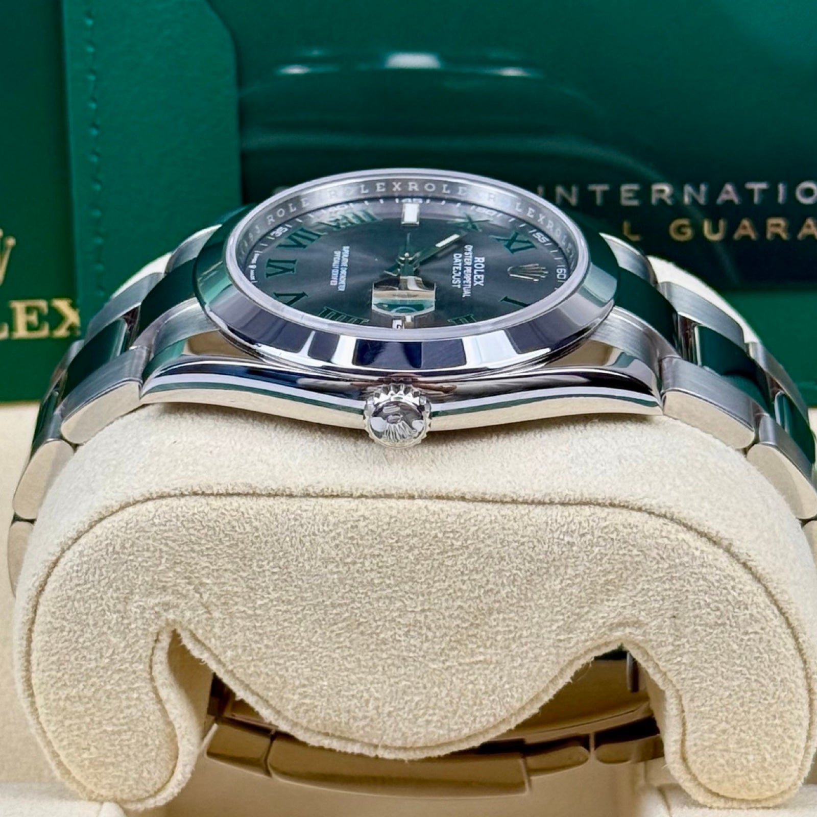 ROLEX DATEJUST 41 126300 OYSTER WIMBLEDON 12/2022 FULLSET TOP ZUSTAND