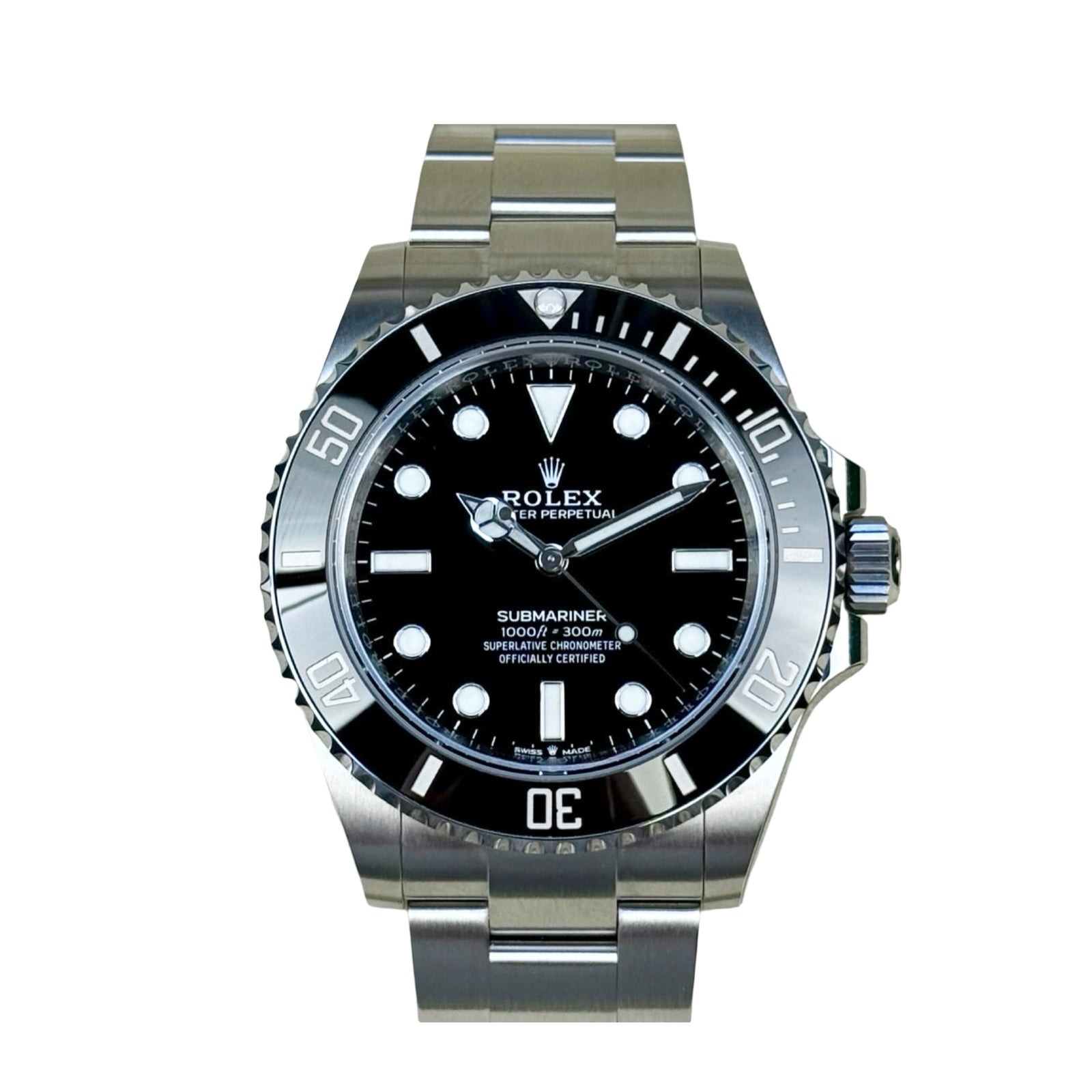 ROLEX SUBMARINER NO DATE 124060 03/2026 LC100 NEU FULLSET