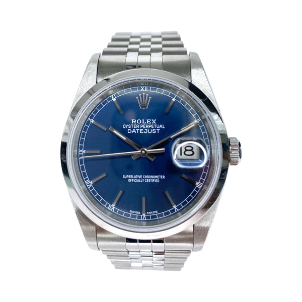 ROLEX DATEJUST 36 126234 BLUE 10/2019 LC100 FULLSET 