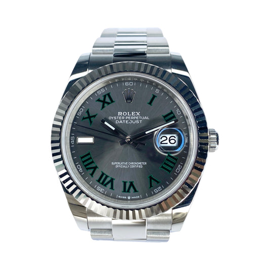 ROLEX DATEJUST 41 126334 WIMBLEDON 08/2022 LC100 FULLSET