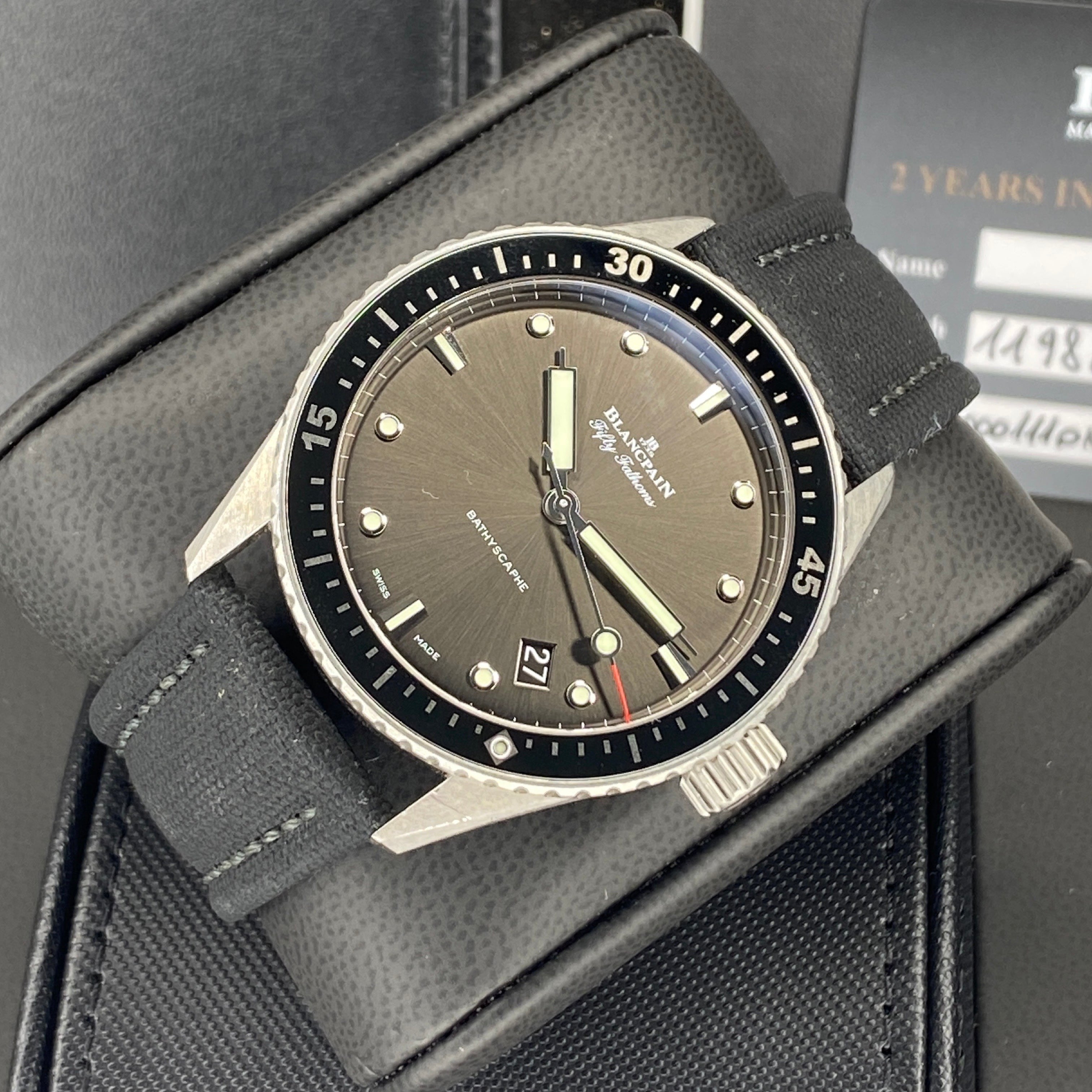 BLANCPAIN FIFTY FATHOMS BATHYSCAPHE 5000-1110-NABA 09/2022 FULLSET