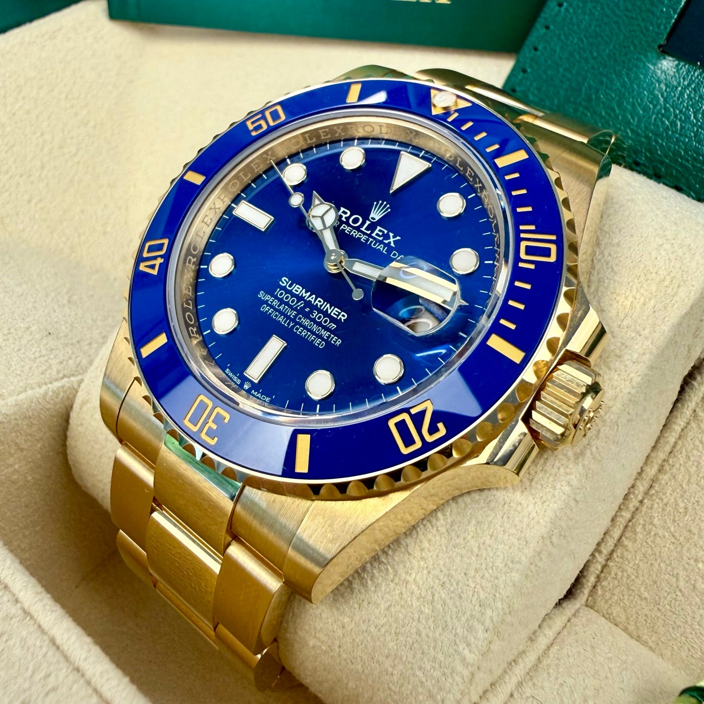 ROLEX SUBMARINER DATE 126618LB "Bluesy" 08/2025 LC100 NEU FULLSET