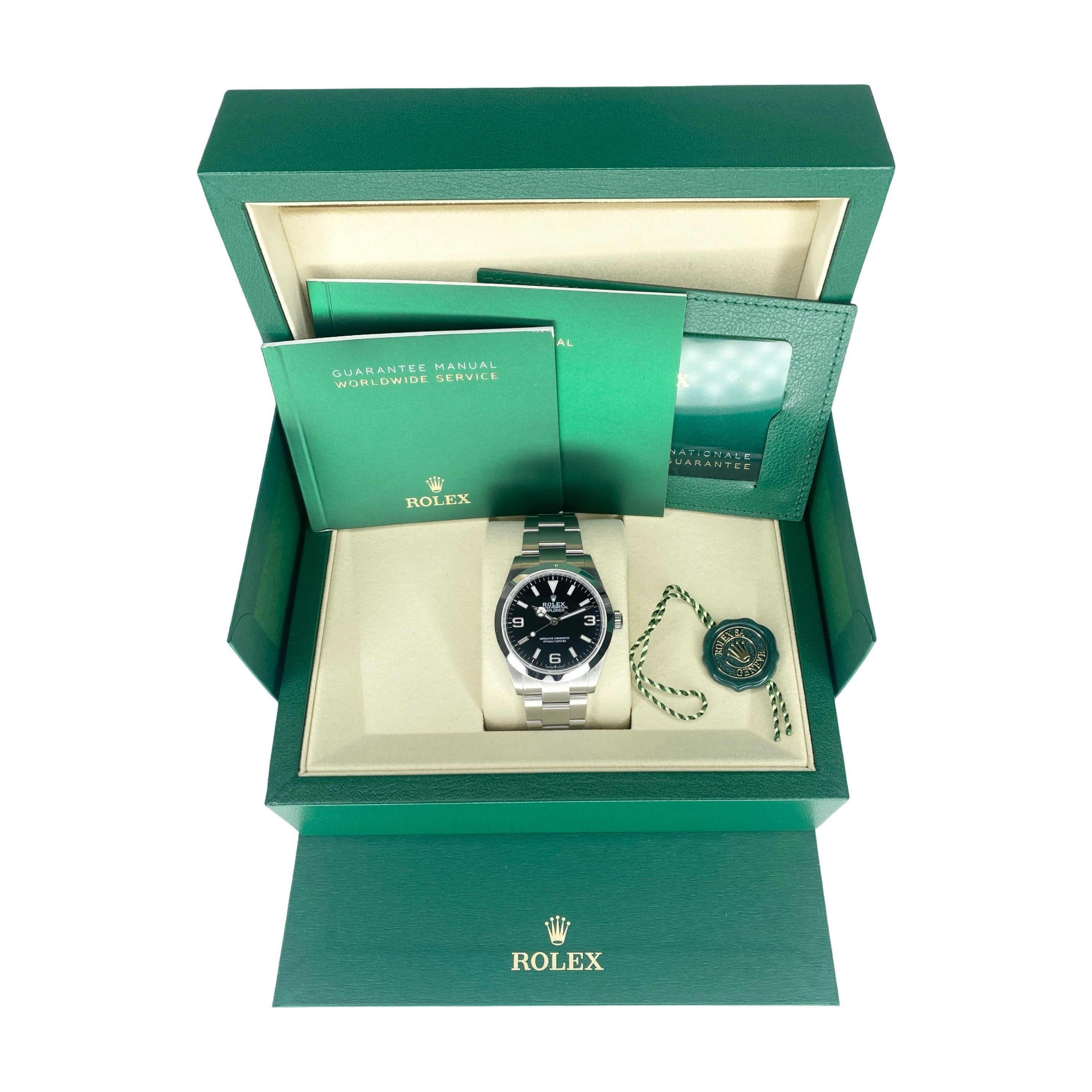 ROLEX SUBMARINER NO DATE 124060 2024 NEW FULLSET STICKERS 