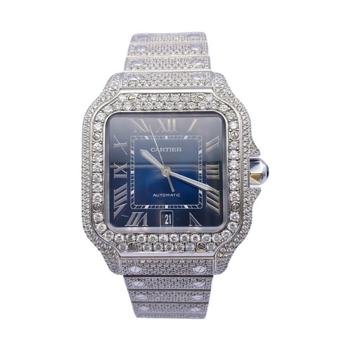 Cartier Santos De Cartier WSSA0030 2021 Iced Out Vs Dia – Finer Things