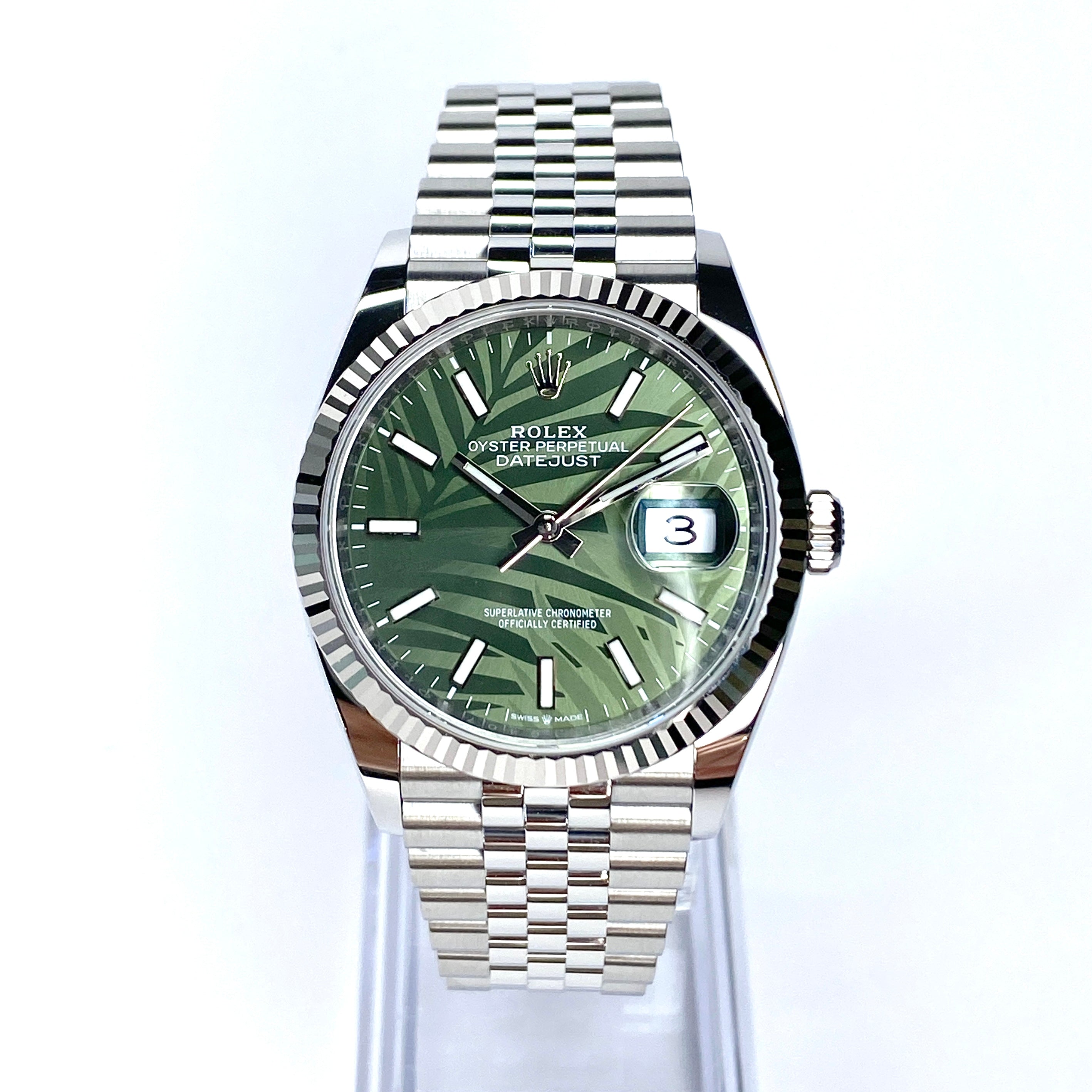 ROLEX DATEJUST 36 126234 2023 PALM FULLSET