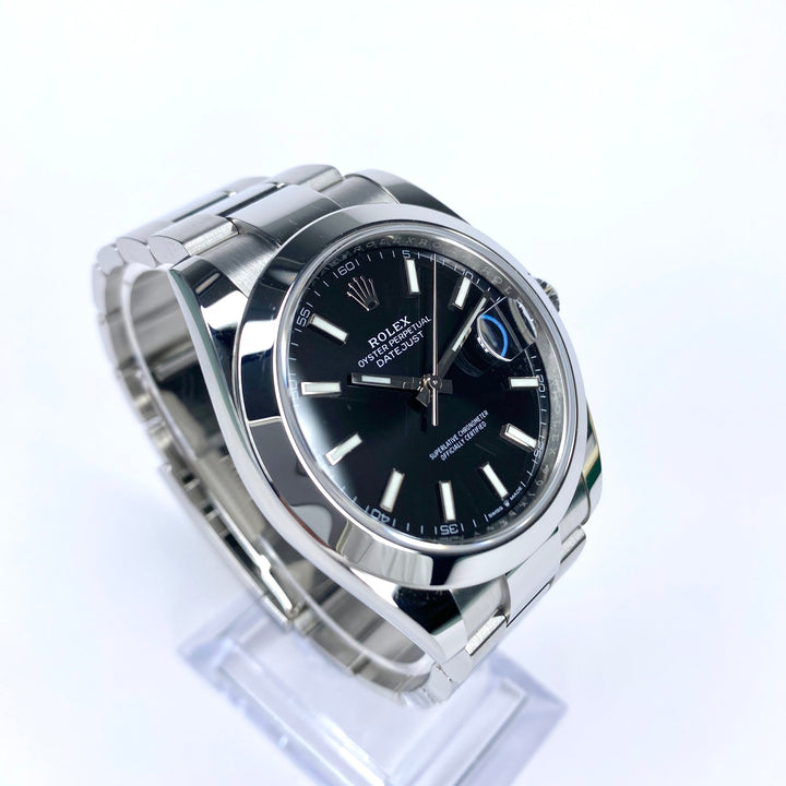 ROLEX DATEJUST 41 126300 2023 WIE NEU FULLSET SCHWARZ